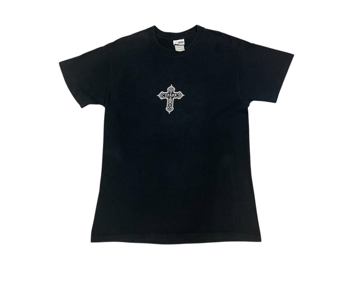 Vintage 90s SPARK USA BIG LOGO CROSS SPELLOUT SKATE TEES RARE Size US M / EU 48-50 / 2 - 2 Thumbnail