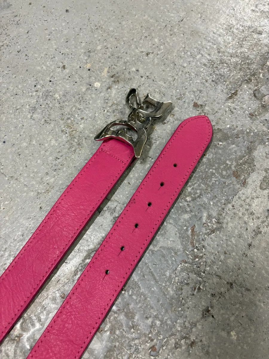 Dolce & Gabbana SS2004 Dolce & Gabbana Art Nouveau Pink Leather Belt Size ONE SIZE - 3 Thumbnail