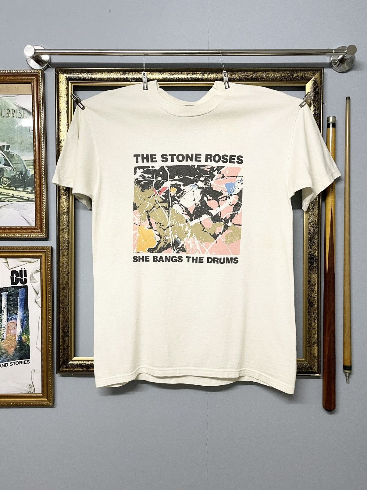 Vintage Vintage 90s The Stone Roses ‘She Bangs The Drums’ Og Tshirt Size US L / EU 52-54 / 3 - 1 Thumbnail