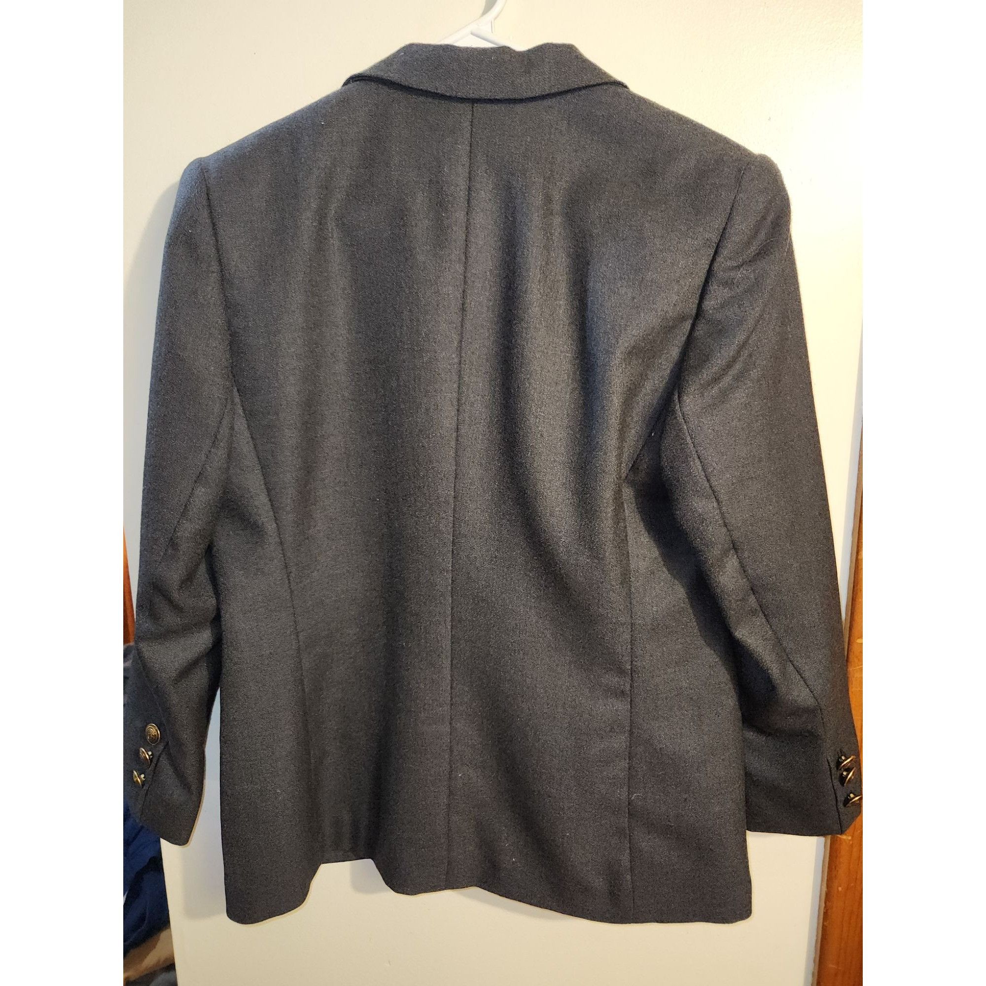 Vintage Giorgio di Sant Angelo Womens Blazer Size 10 Black Wool Size L / US 10 / IT 46 - 7 Thumbnail