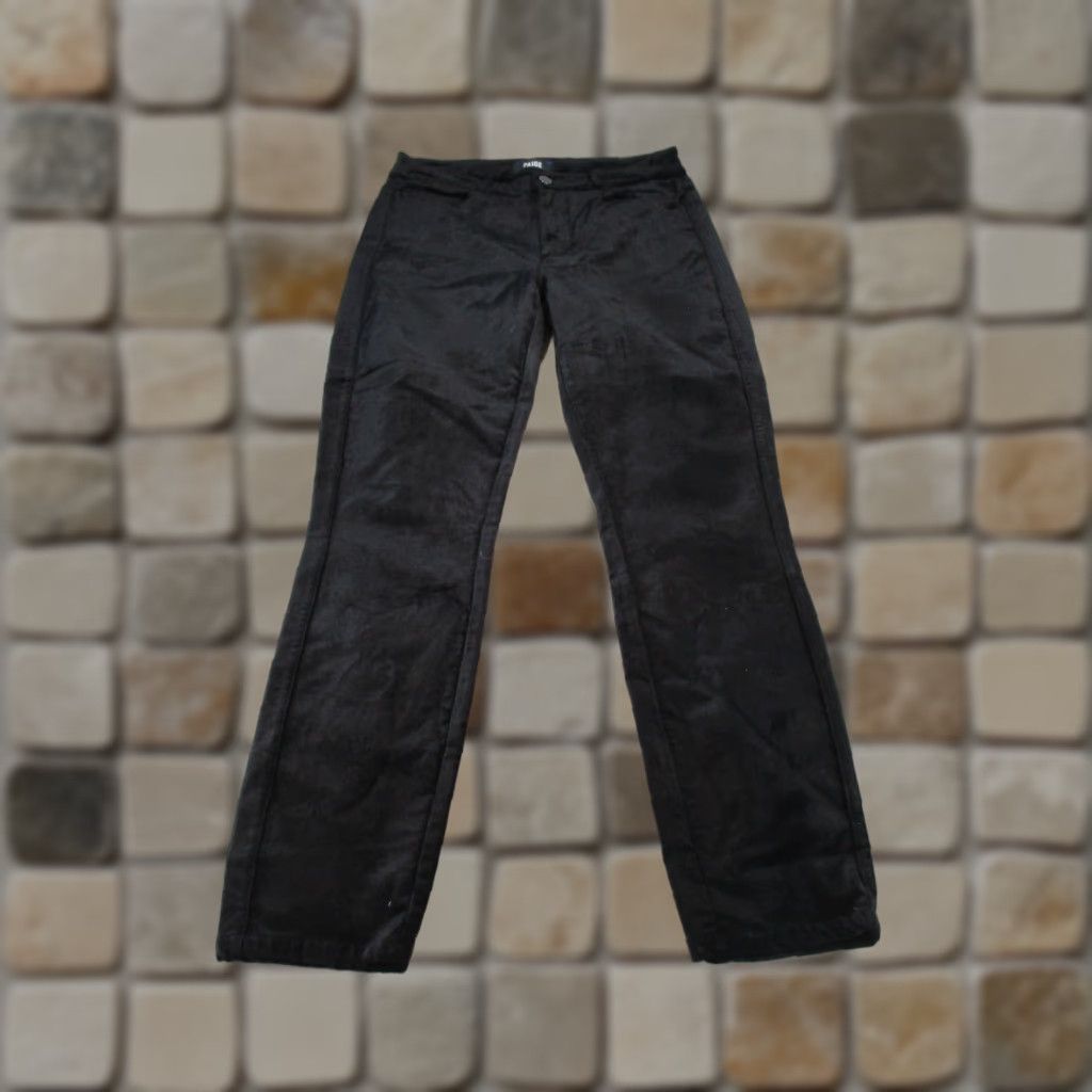Paige PAIGE Pants Women's 28 Hoxton Velvet Ankle Skinny Black Cotton Blend Zipper Front - 28 - Regular - Slim/Stretch - Womens Size 28" / US 6 / IT 42 - 1 Thumbnail