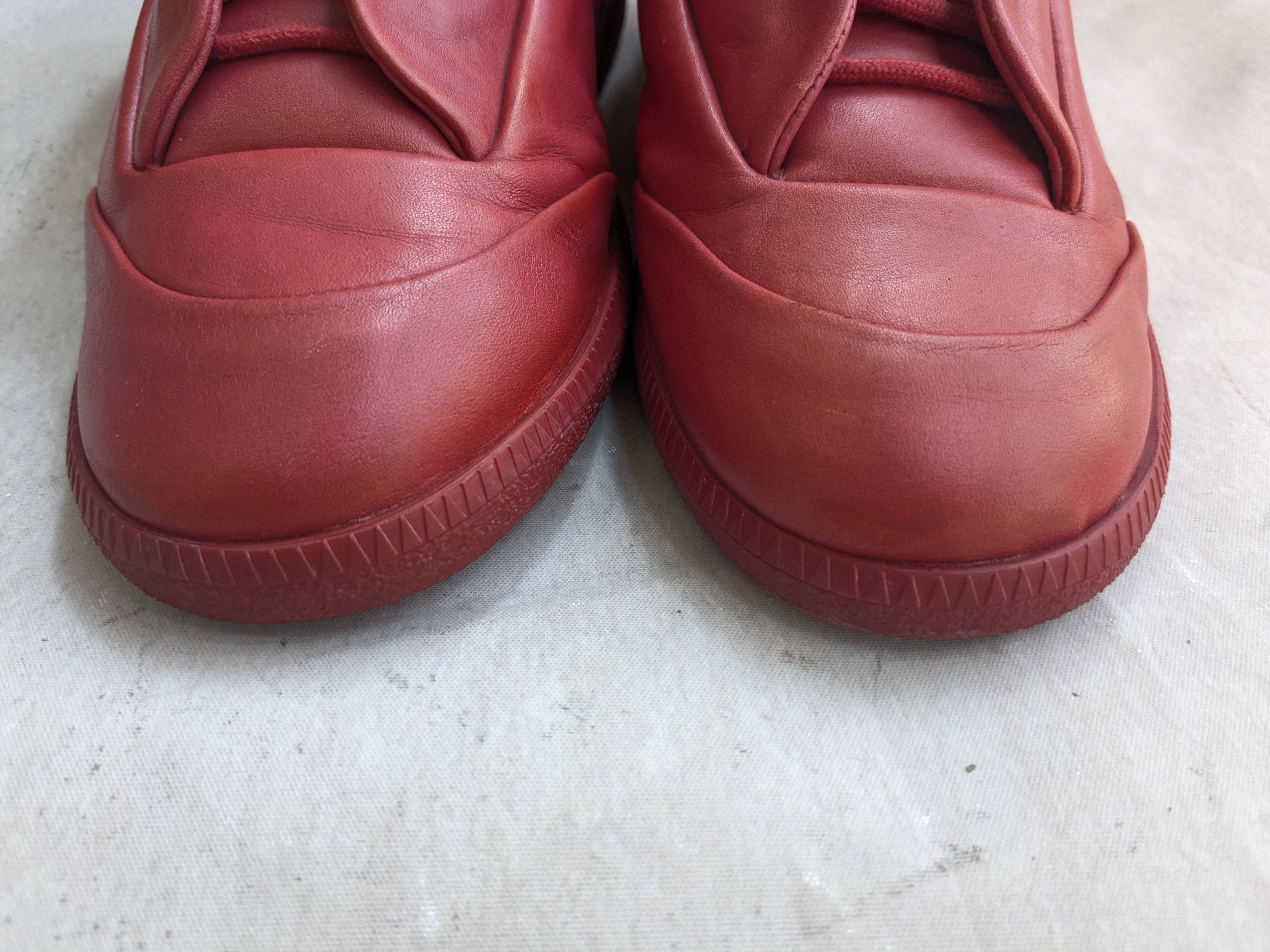 Maison Margiela Maison Margiela Future Red High Tops 9 42 Leather Size US 9 / EU 42 - 2 Thumbnail