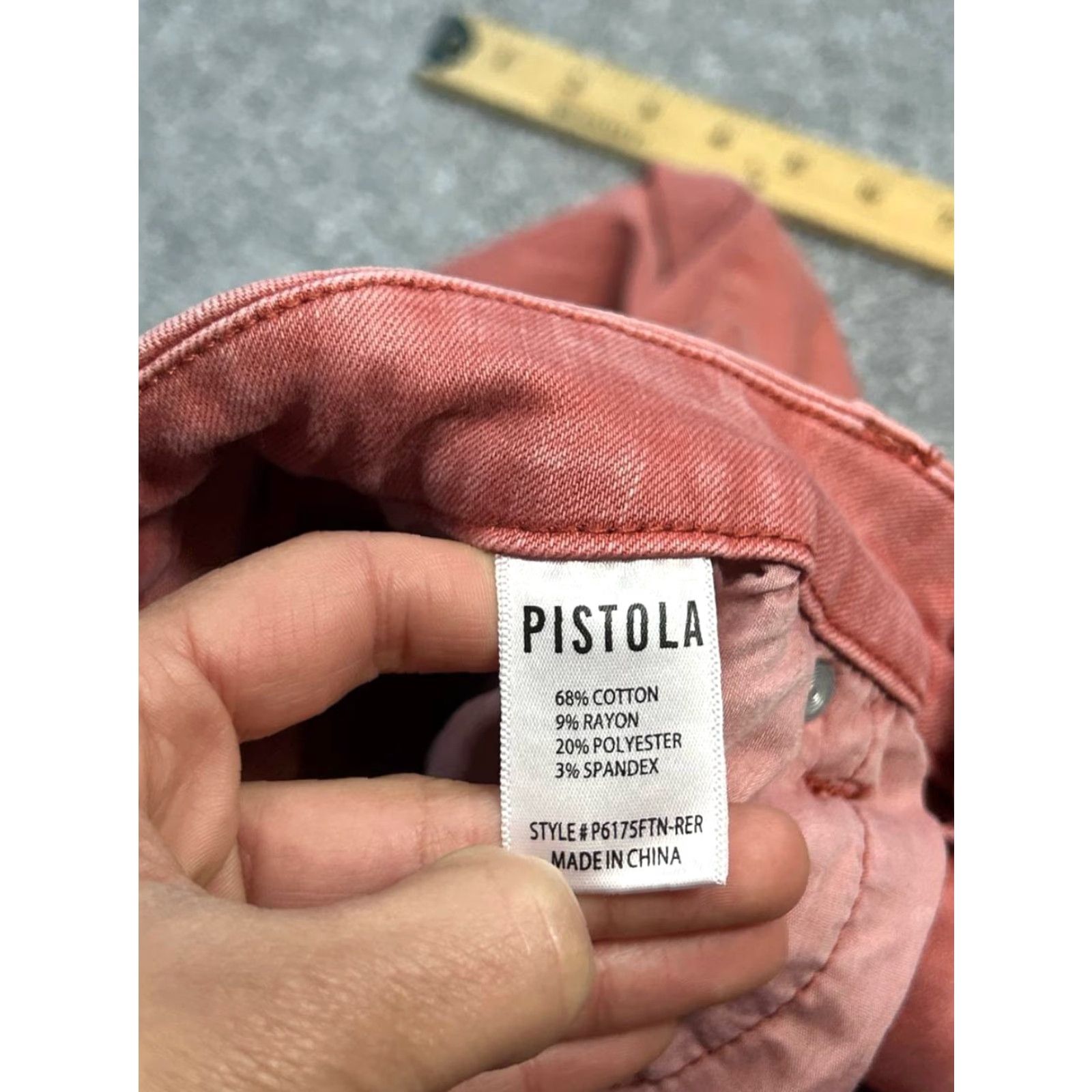Pistola Pistola Drea Slim Straight Jeans Womens 28 Pink Cotton Scissor Cut Hem 282x5 Adult Women Regular Jeans Size 28" / US 6 / IT 42 - 7 Thumbnail