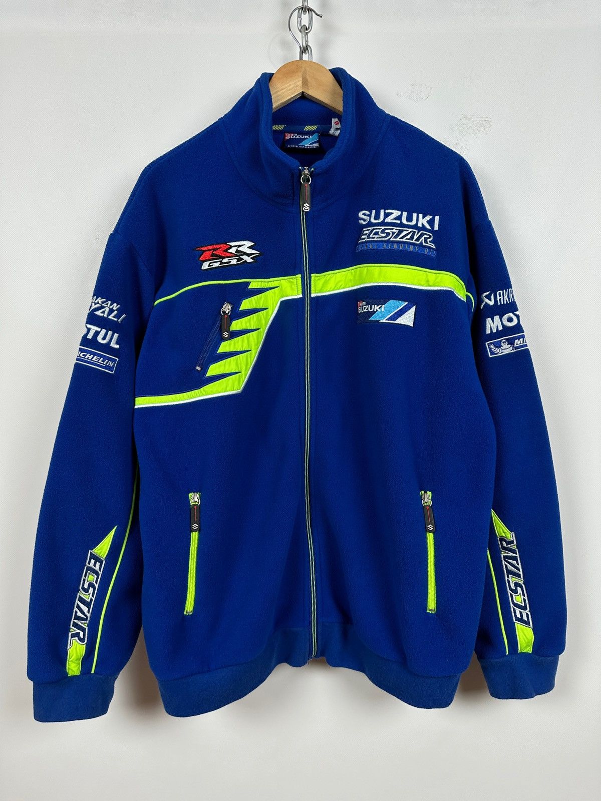 Vintage Vintage Suzuki Ecstar Michelin Racing Zip Fleece Jacket Size US XL / EU 56 / 4 - 1 Thumbnail