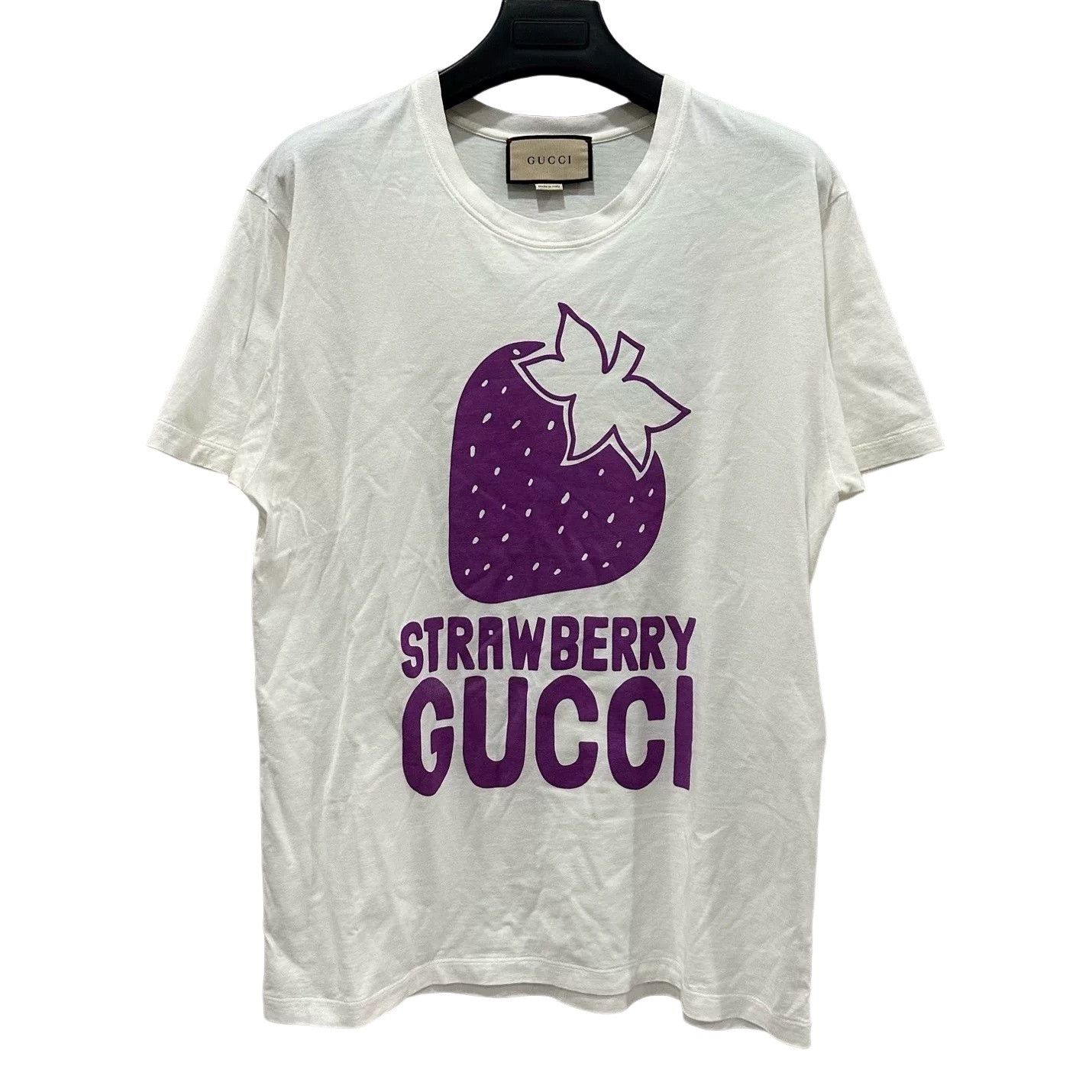 Gucci Gucci Strawberry Print T-Shirt Size S Size US S / EU 44-46 / 1 - 1 Thumbnail