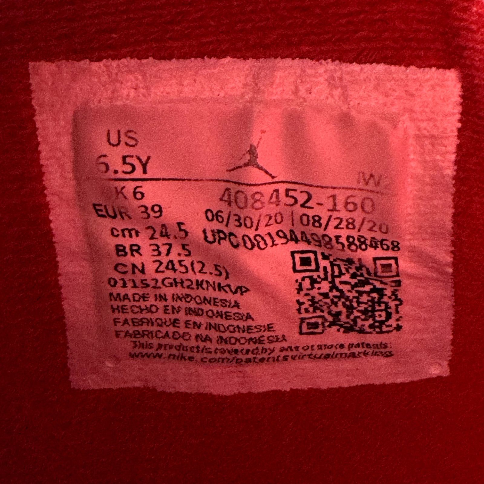 Jordan Brand × Nike Nike Air Jordan 4 Retro OG GS Fire Red 2020 - Size 6.5 Size US 6.5 / EU 39-40 - 7 Thumbnail