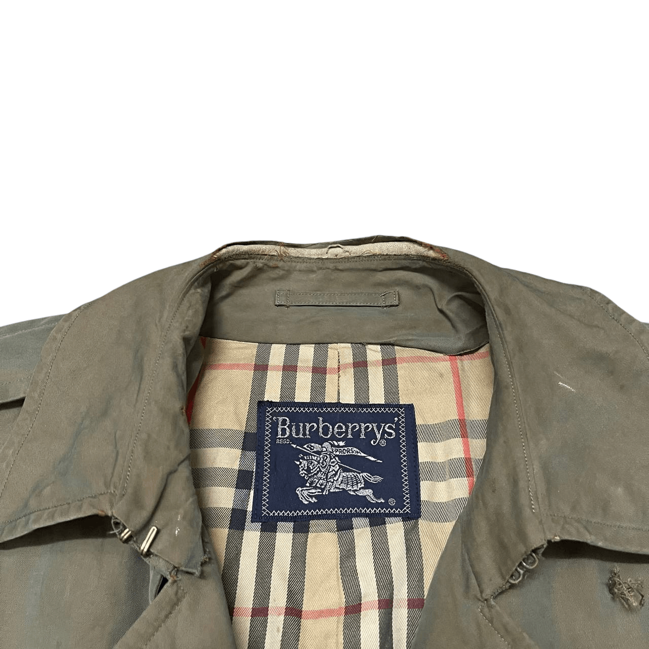 Burberry Vintage Burberry Nova Check Trench Coat Distressed Size US M / EU 48-50 / 2 - 8 Thumbnail