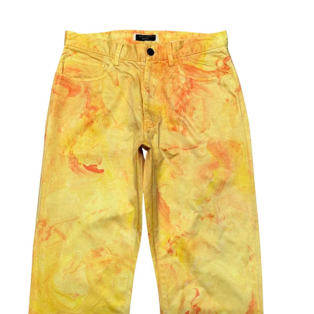 Japanese Brand Vintage SYNAPS Denim Painted Bleach Jeans Size US 31 - 3 Thumbnail