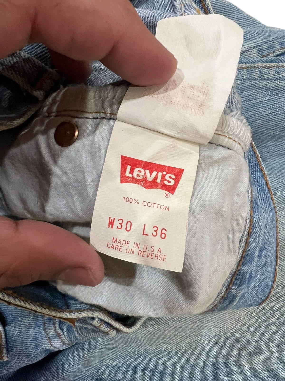 Levi's 90’s Levi’s 501 Faded Denim Jean Size US 28 / EU 44 - 16 Thumbnail