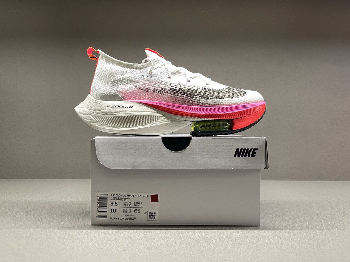 Nike Nike Air Zoom Alphafly Next% Flyknit White Pink Size US 8.5 / EU 41-42 - 3 Thumbnail