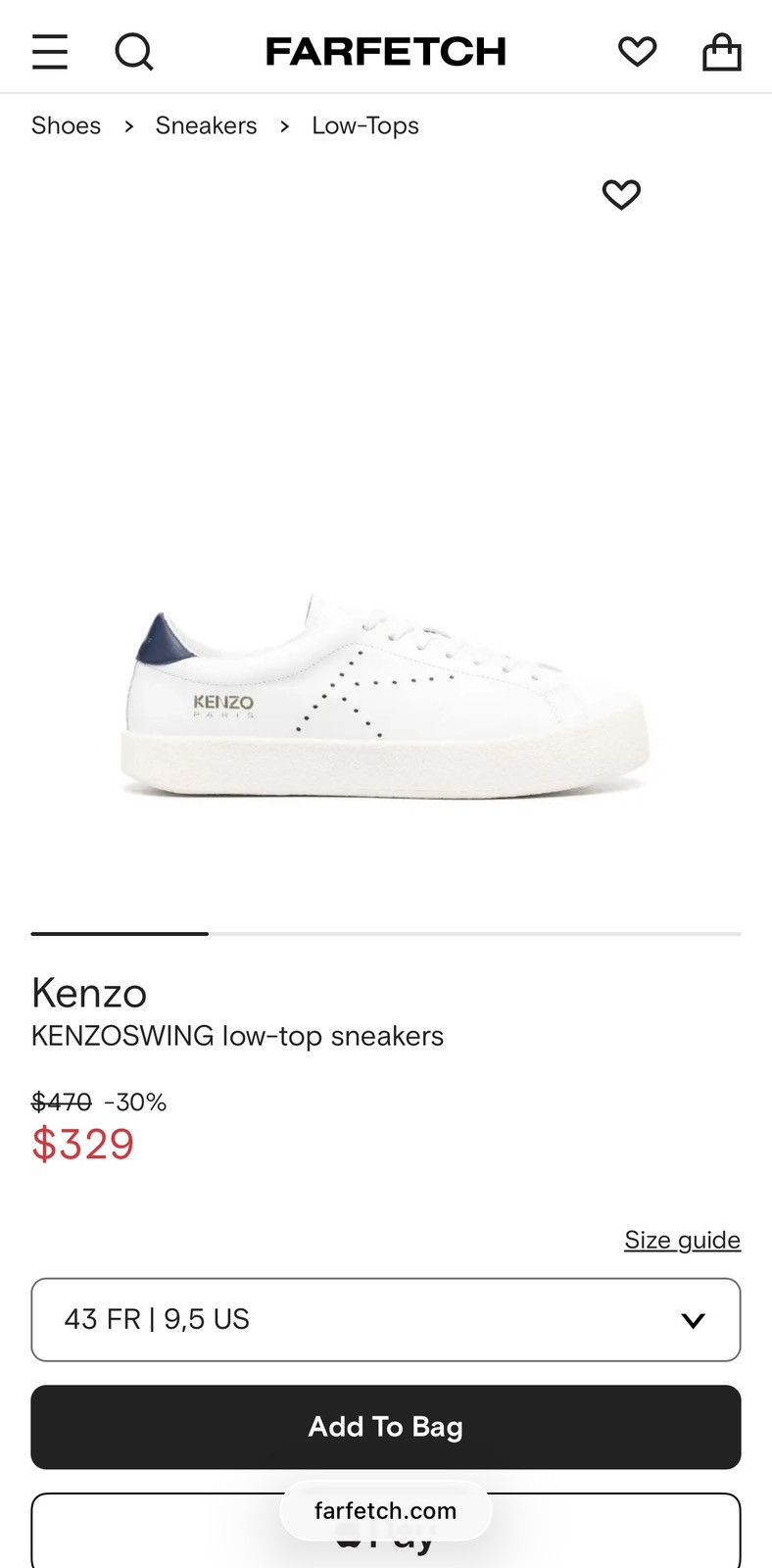 Kenzo Kenzo Kenzoswing Sneakers Size US 9.5 / EU 42-43 - 1 Thumbnail