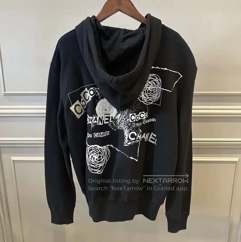 Chanel Chanel Black Cotton Long Sleeve Hoodie . Size M / US 6-8 / IT 42-44 - 2 Thumbnail