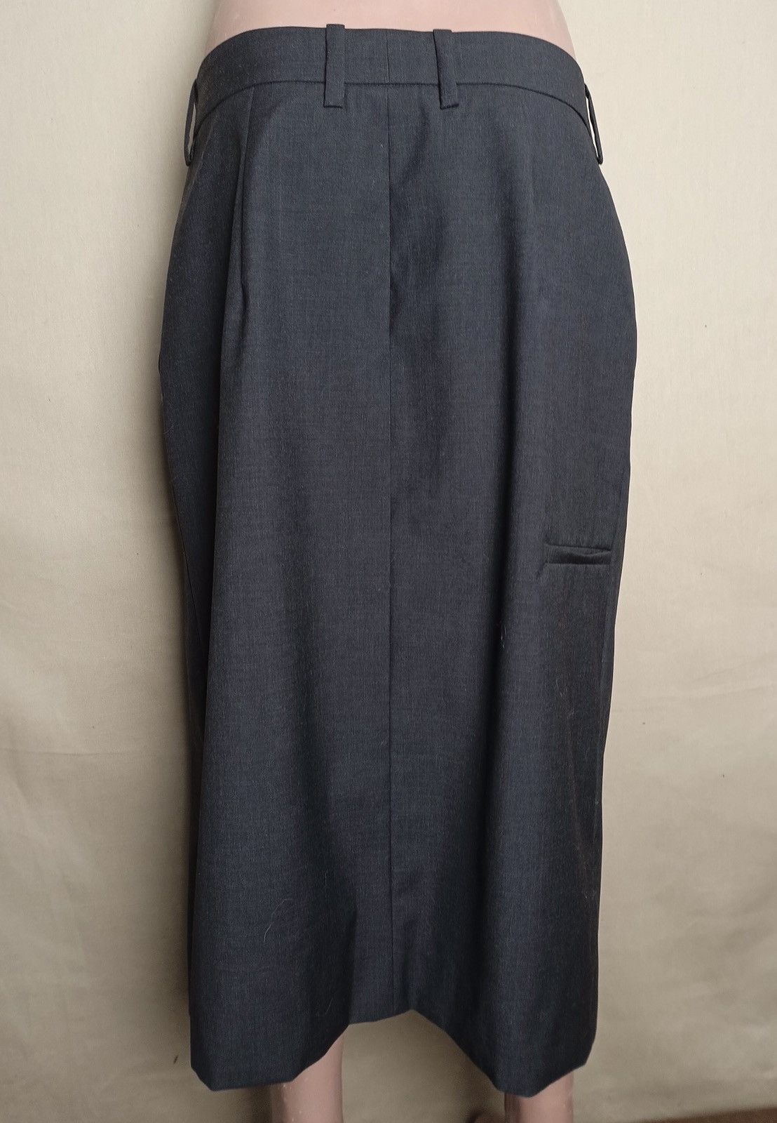 Prada PRADA Dark Grey Wool Pencil Skirt Size EU 44 Size 30" / US 8 / IT 44 - 4 Thumbnail