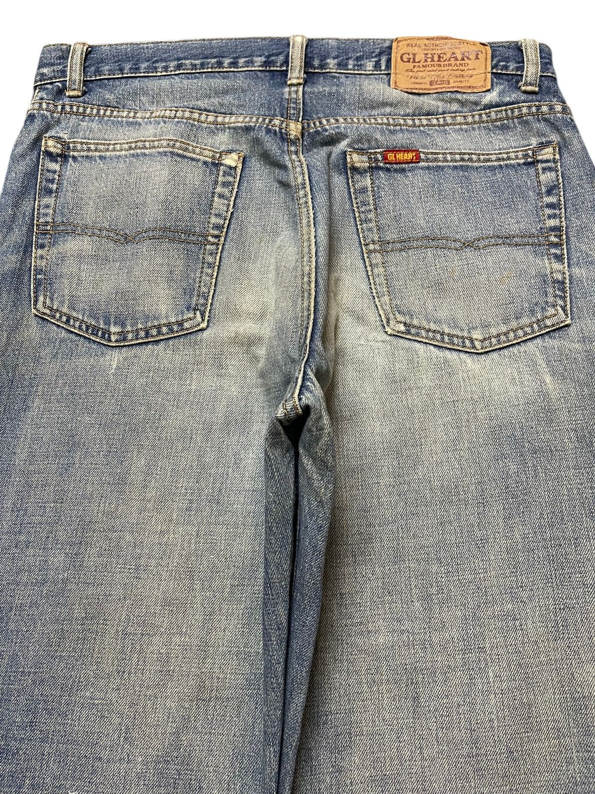 In The Attic Vintage Japanese Brand Mud Wash Faded Distress Loose Jeans Size US 33 - 5 Thumbnail