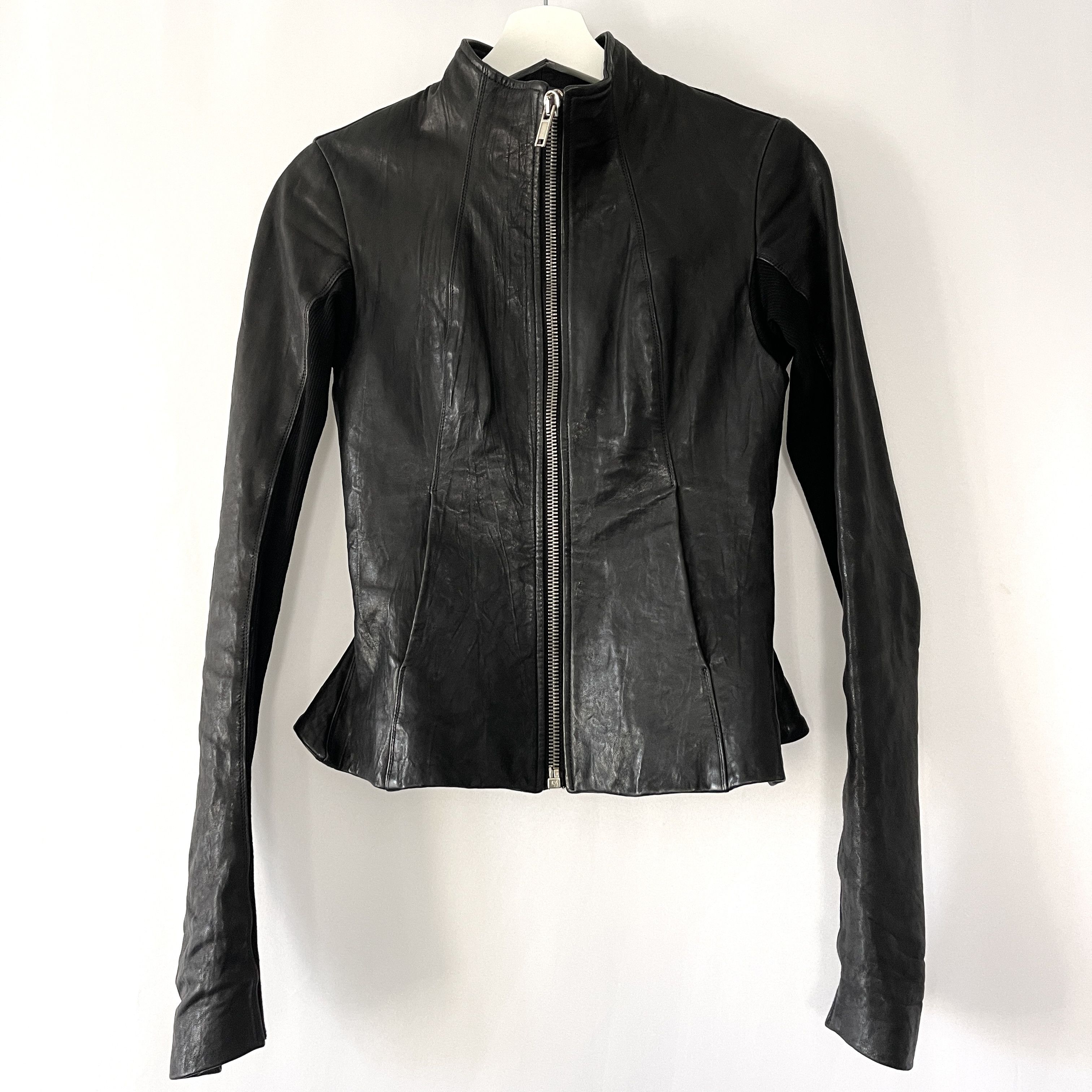 Rick Owens RICK OWENS Black Leather Jacket size 38 IT Size XS / US 0-2 / IT 36-38 - 1 Thumbnail