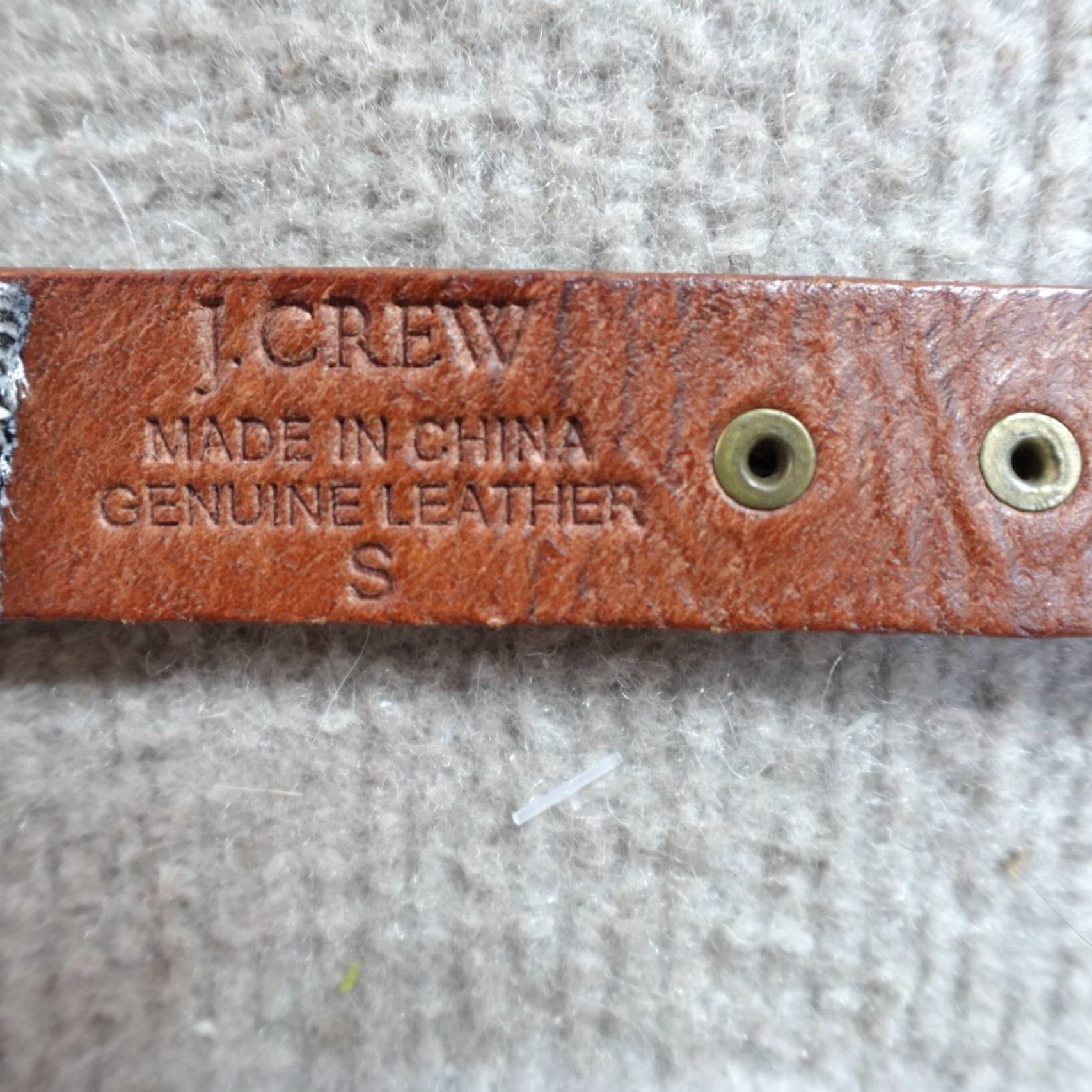 J.Crew VINTAGE J.Crew Belt Women Small Brown Leather Studded Punk Rock Belt Slim Fashion Belt S Size ONE SIZE - 8 Thumbnail