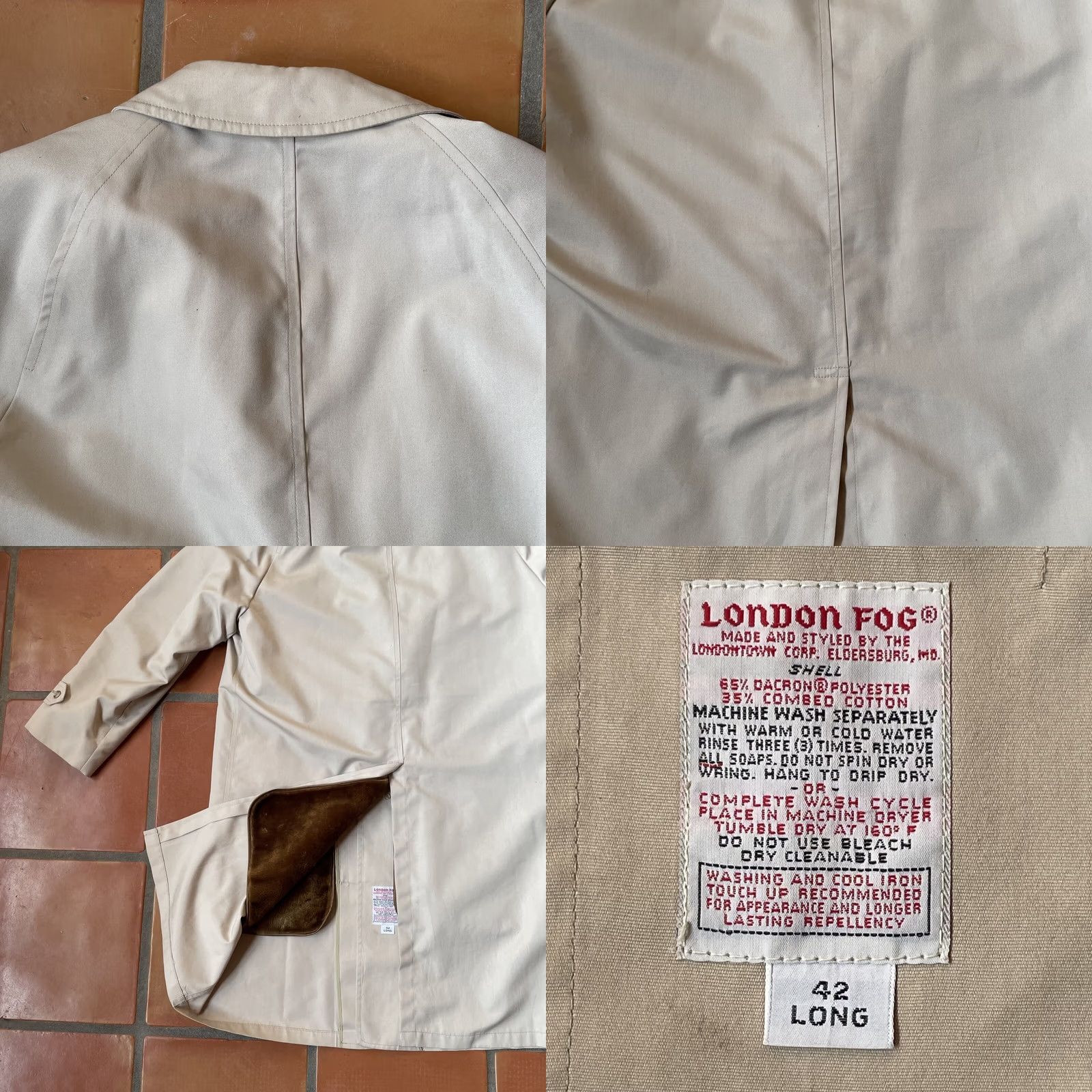 London Fog VINTAGE London Fog Trench Coat Beige 1970s 42 Long With Zip Removable Lining EUC Beige Trench Coat/Mac Mens Womens? Size US XS / EU 42 / 0 - 10 Thumbnail