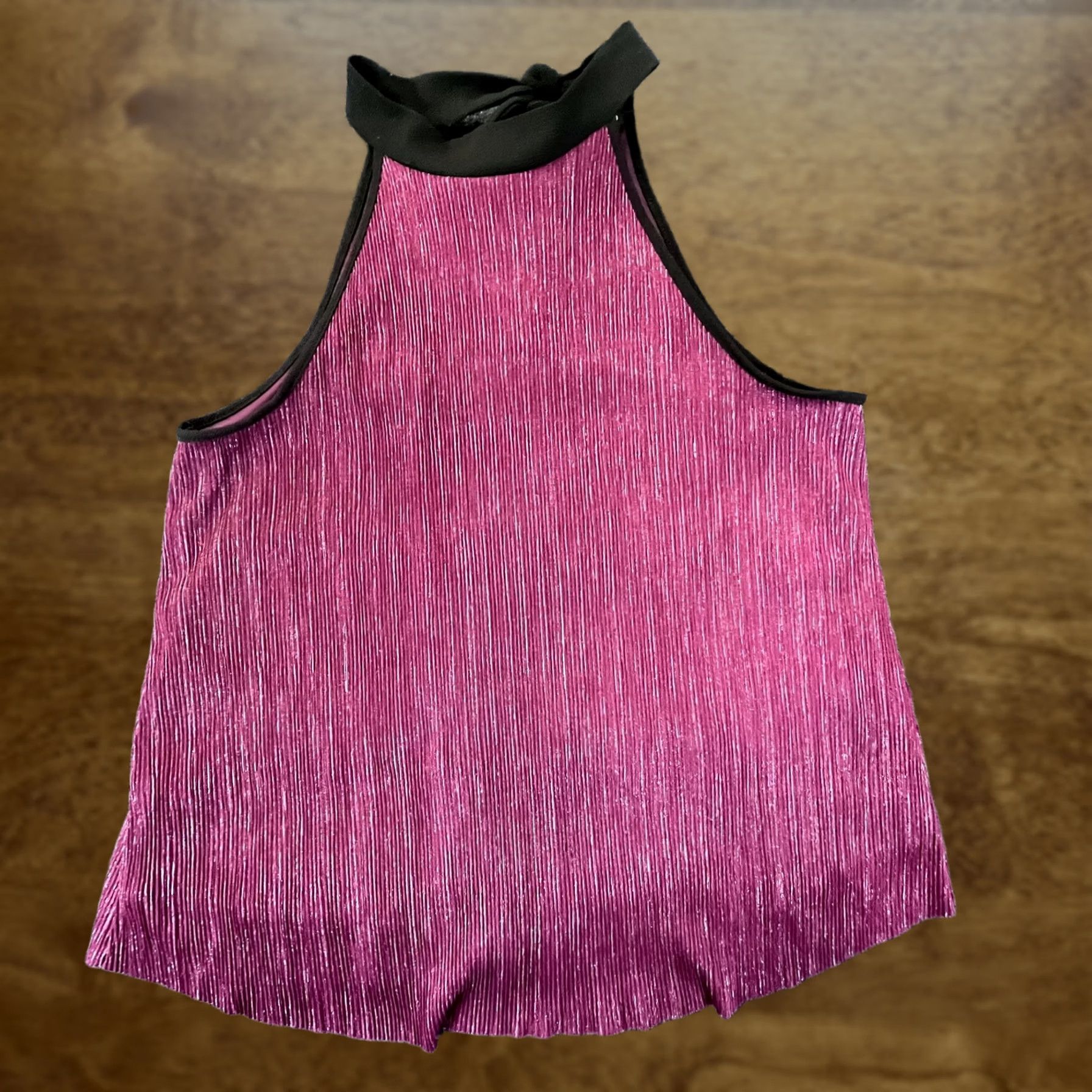 Vintage VINTAGE Rue21 Top Womens Large Purple Metallic Sleeveless High Neck Pleated Tank Y2K Size L / US 10 / IT 46 - 1 Thumbnail