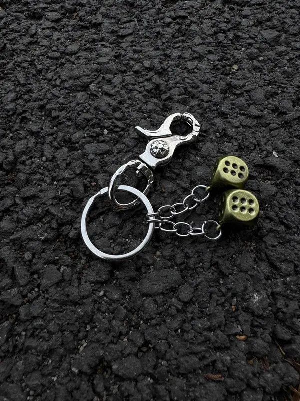 Jewelry Dice black 8 bags Keychain, y2k Keychain, Jeans KeyChain Size ONE SIZE - 5 Thumbnail