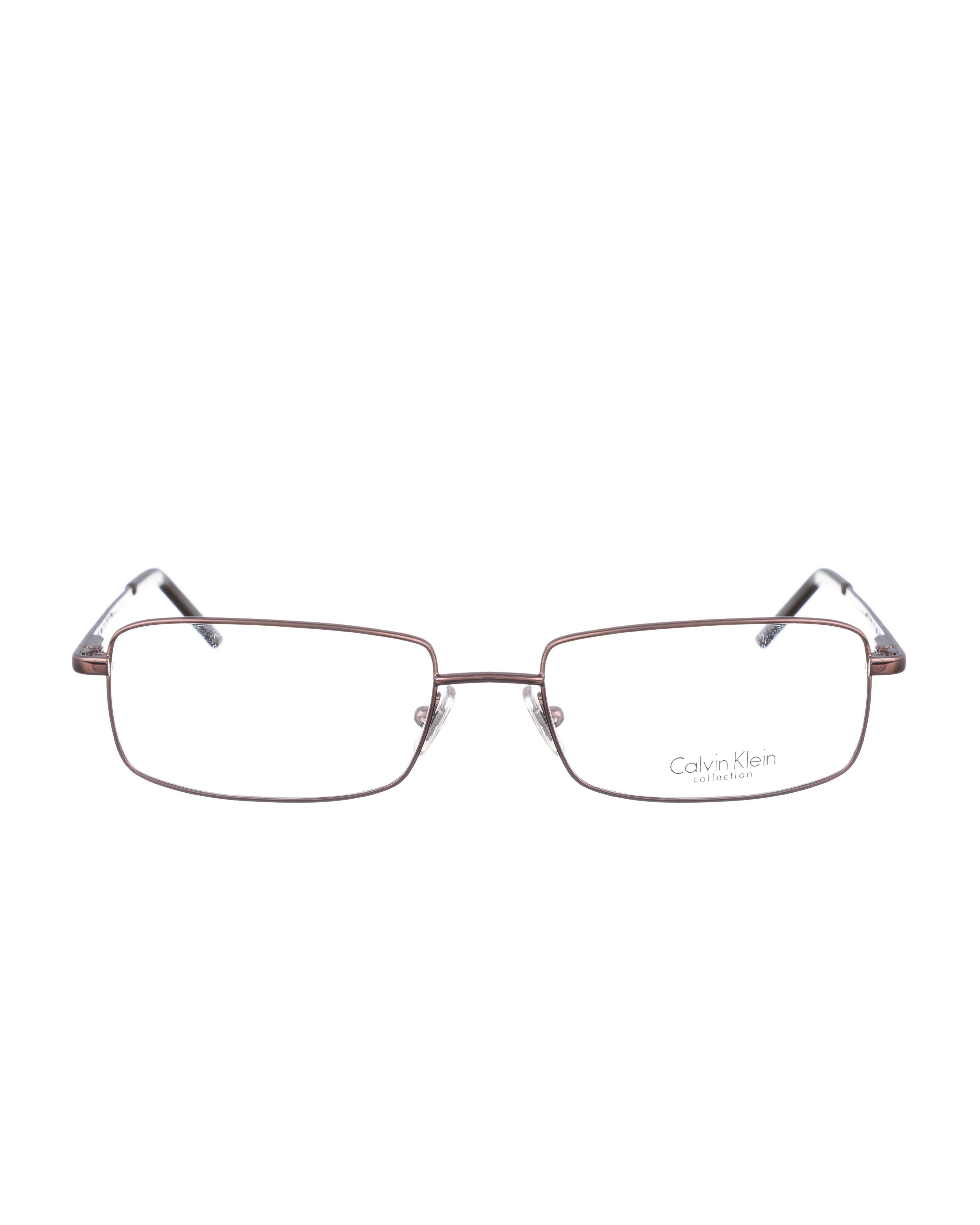 Calvin Klein Calvin Klein 00s Brown Metallic Rectangular Glasses Size ONE SIZE - 1 Thumbnail