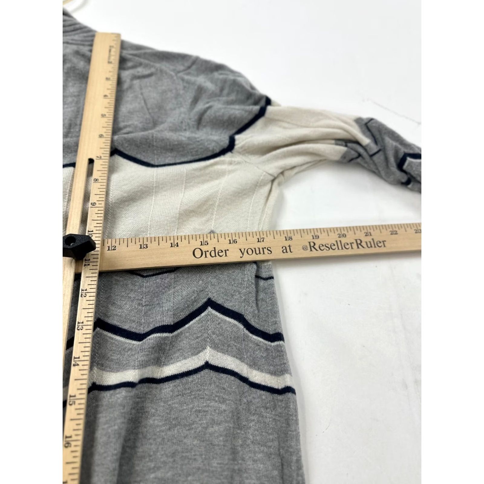 Banana Republic Banana Republic Sweater Womens M Gray Merino Wool Cardigan Open Front Size M / US 6-8 / IT 42-44 - 8 Thumbnail