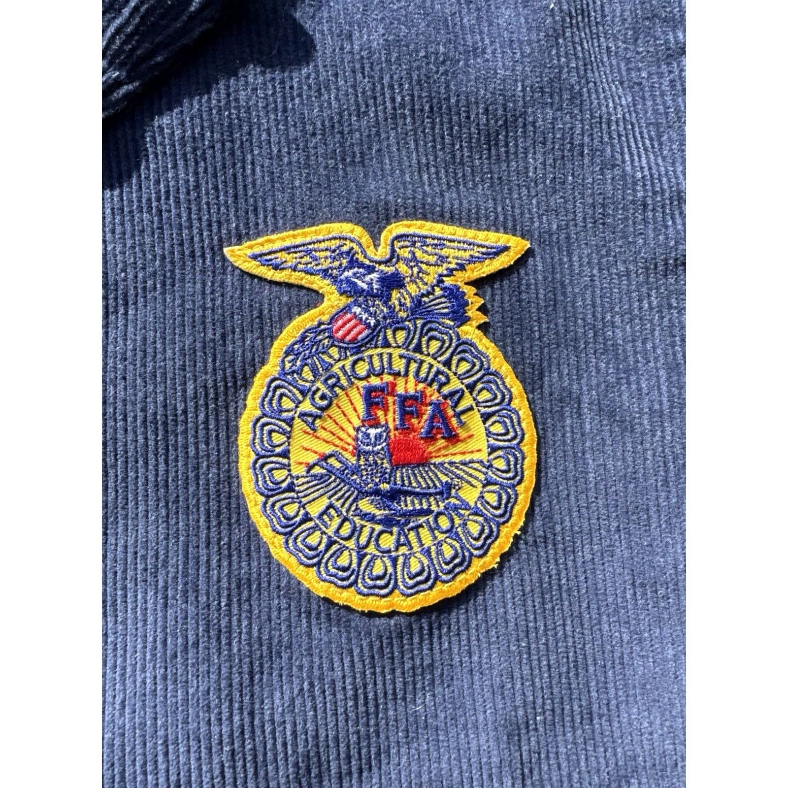 Vintage VINTAGE FFA Corduroy Jacket Shirt Adult Small Blue 1990s Wisconsin Cashton Embroidery Size US XXS / EU 40 - 7 Thumbnail