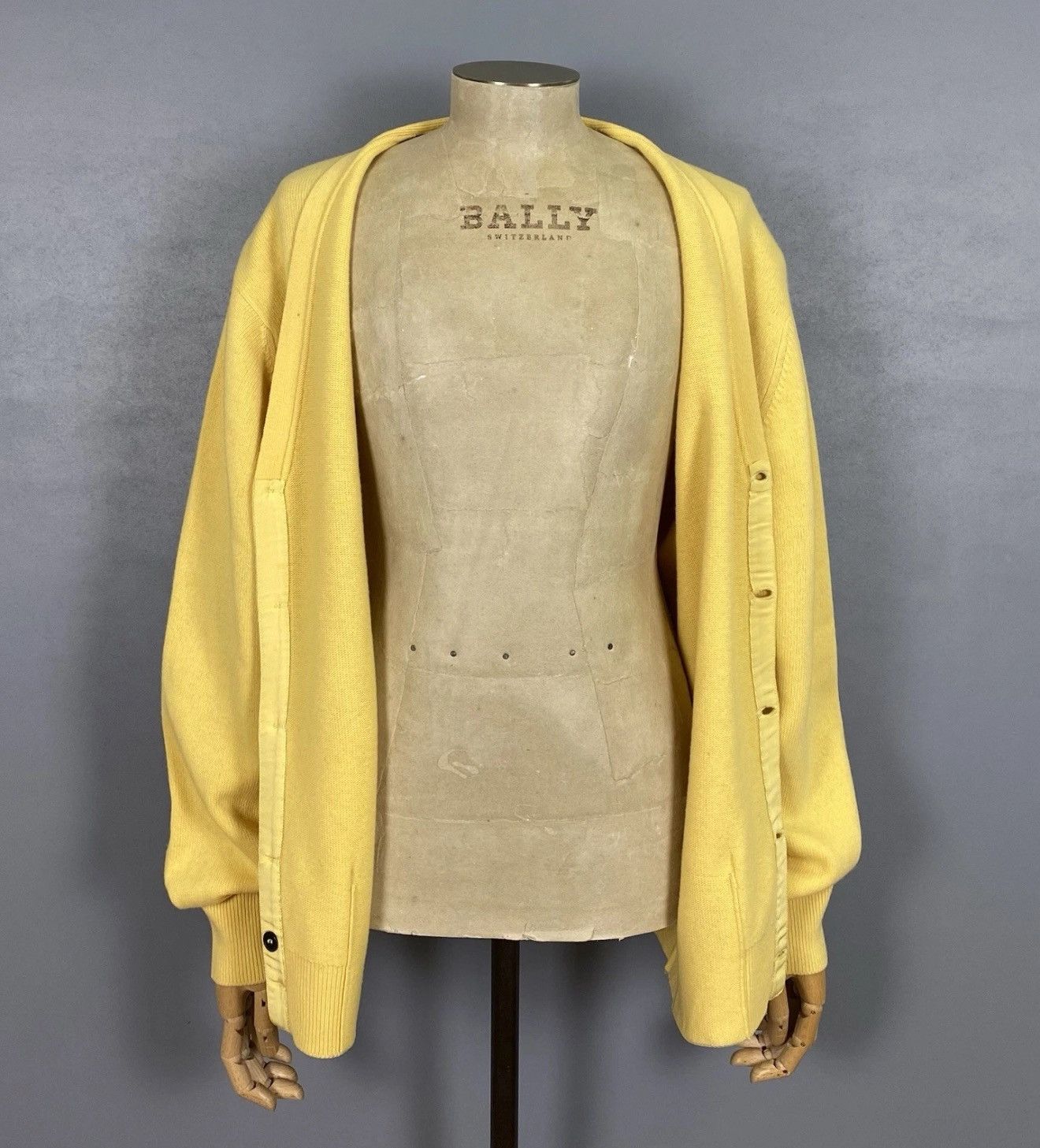 Ballantyne Ballantyne Buttons Cardigan Sweater Yellow Knit Geelong Wool Size US L / EU 52-54 / 3 - 4 Thumbnail