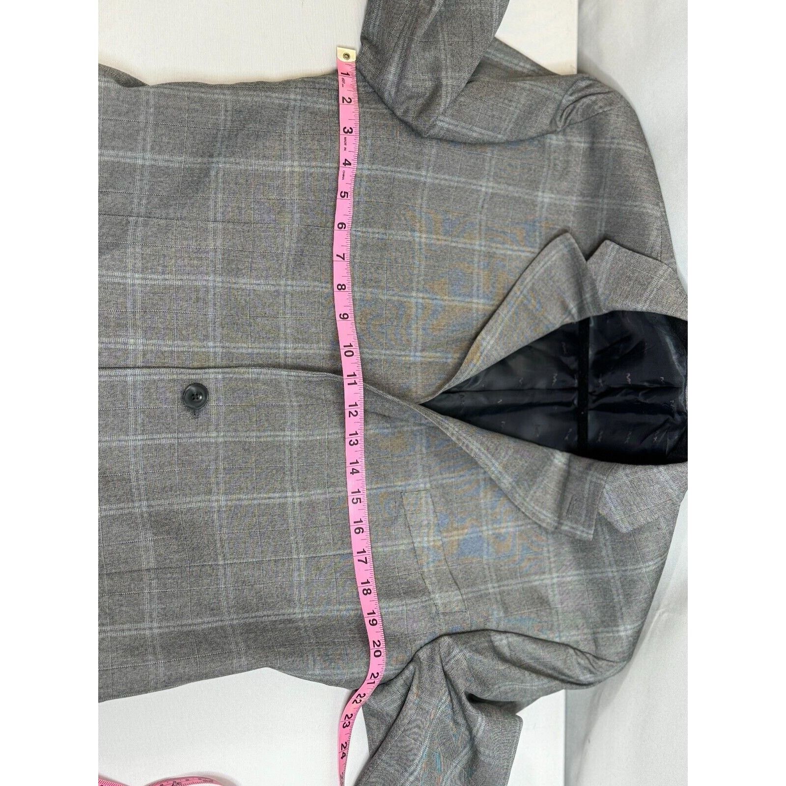 Michael Kors Michael Kors Light Gray Windowpane Blazer Sport Coat 44L Size 44L - 7 Thumbnail