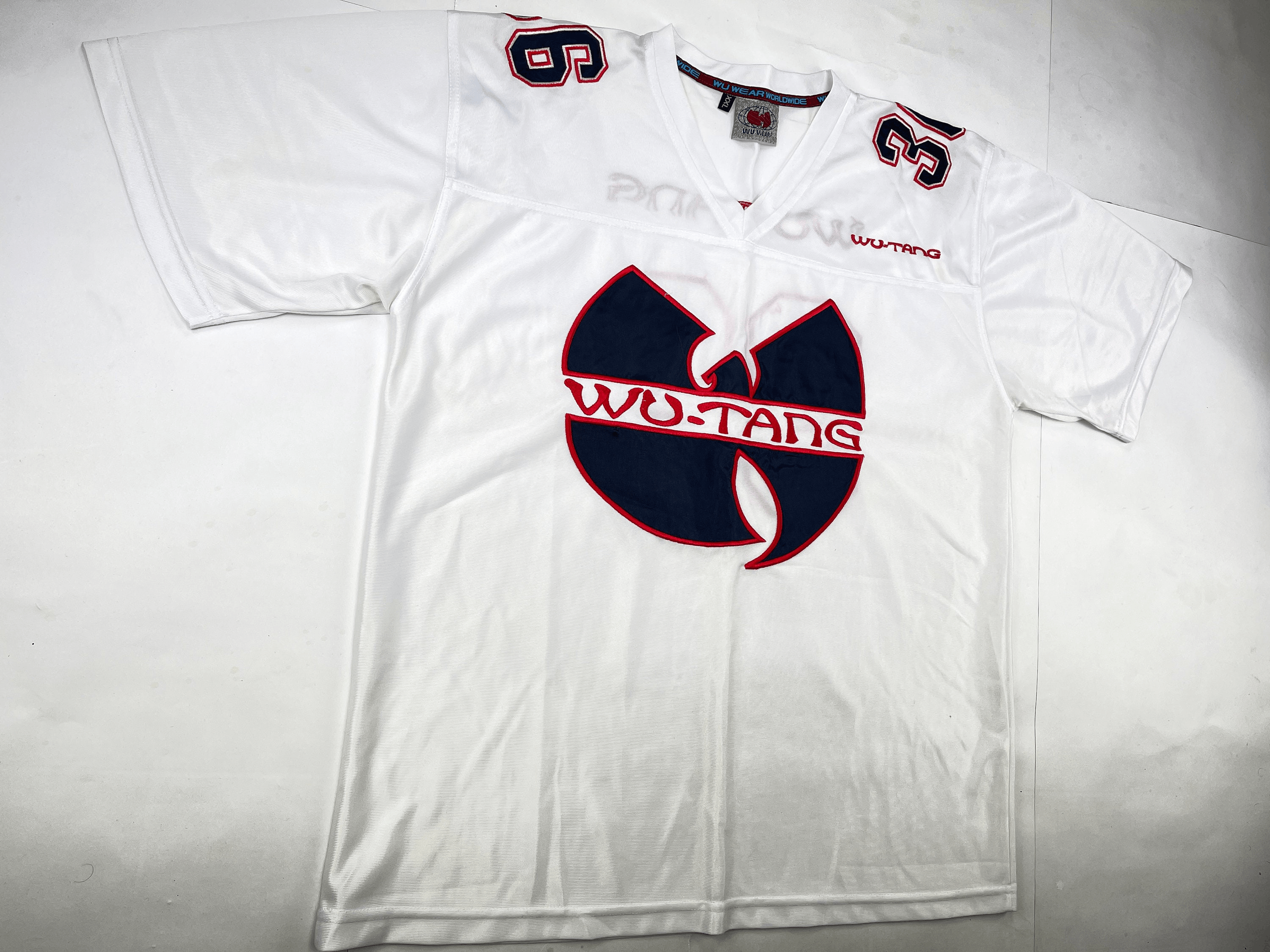 WU WEAR t-shirt, vintage hip hop jersey, 90s Wu-Tang Clan XL