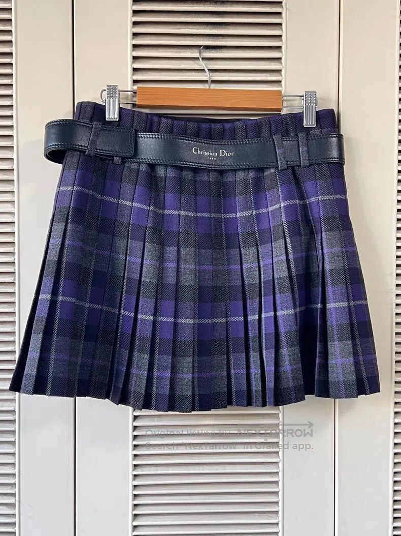 Dior Dior Plaid pleated skirt Size 24" / US 00 / IT 34 - 2 Thumbnail
