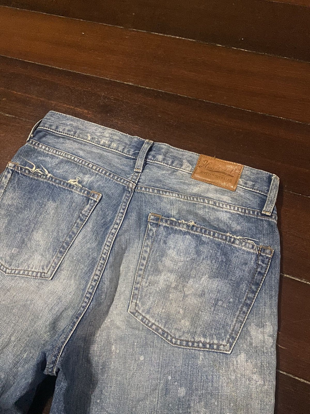 Japanese Brand × Journal Standard FIRE 🔥 JOURNAL STANDARD HOMESTEAD DISTRESSED FLARE JEANS Size US 33 - 14 Thumbnail