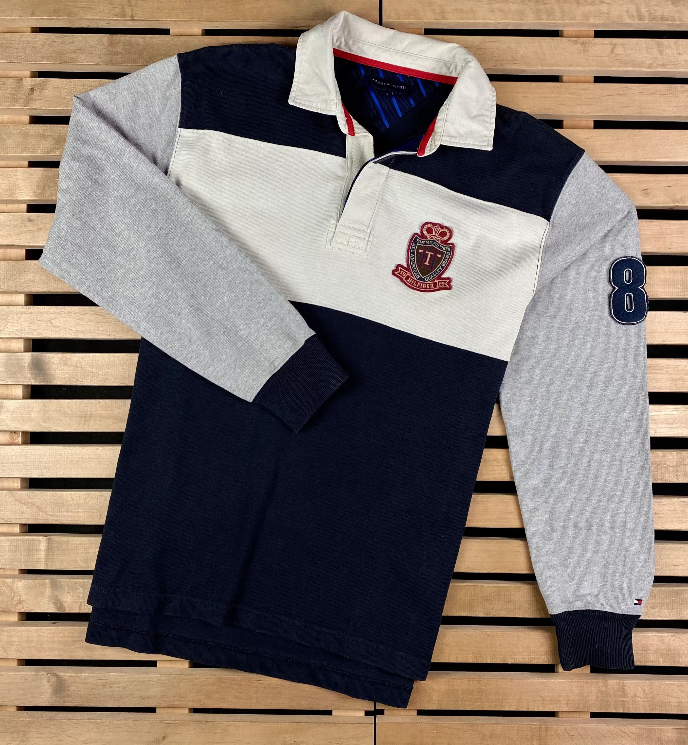 Tommy Hilfiger × Vintage Mens Rugby Sweatshirt Tommy Hilfiger Vintage Size Size US L / EU 52-54 / 3 - 1 Thumbnail