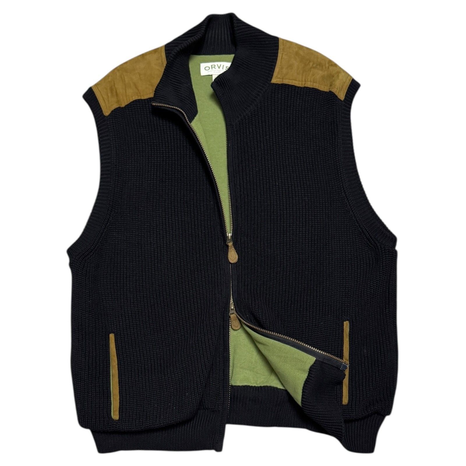 Orvis ORVIS Heavy Knit Navy Blue Outdoor Winter Spring Vest XL Size US XL / EU 56 / 4 - 1 Thumbnail