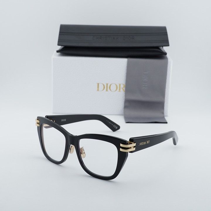 Dior Dior CDIORO S1F 10BB Eyeglasses Shiny Black 54mm Square Size ONE SIZE - 10 Thumbnail