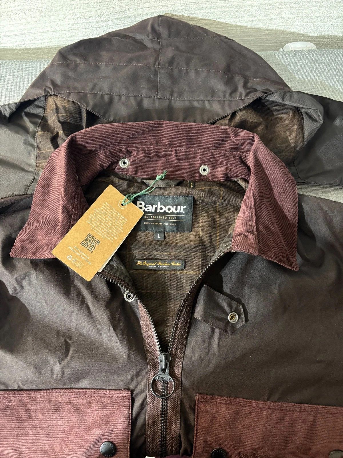 Barbour sz XL ~ Barbour RE-ENGINEERED SPEY WAX JACKET Size US XL / EU 56 / 4 - 3 Thumbnail