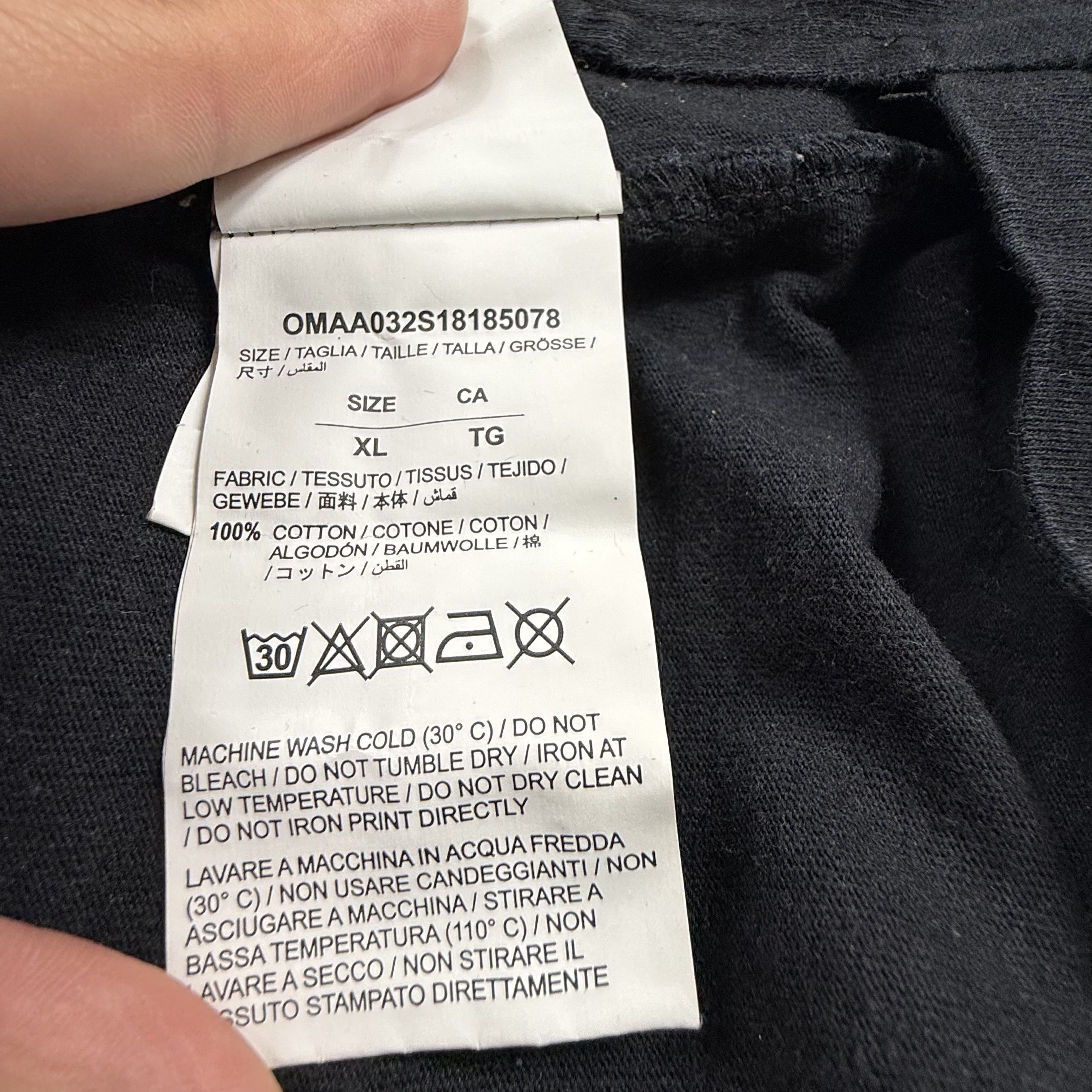 Off-White Off-White Virgil Abloh Fire Hands Diagonal Flame T-Shirt Size US XL / EU 56 / 4 - 5 Thumbnail