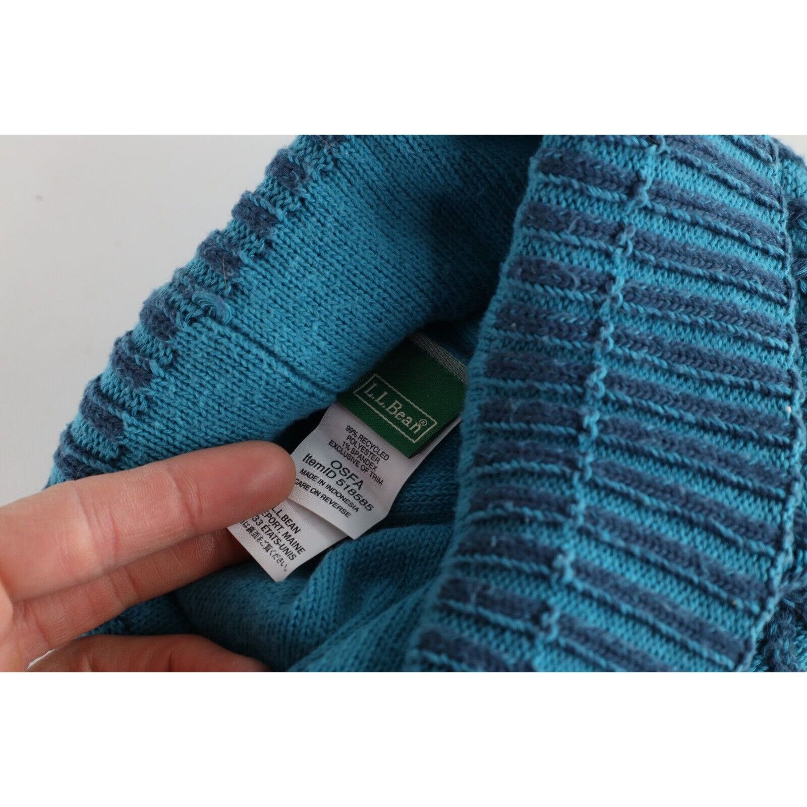 L.L. Bean × Vintage Vintage LL Bean Chunky Cable Knit Fisherman Winter Beanie Size ONE SIZE - 8 Thumbnail