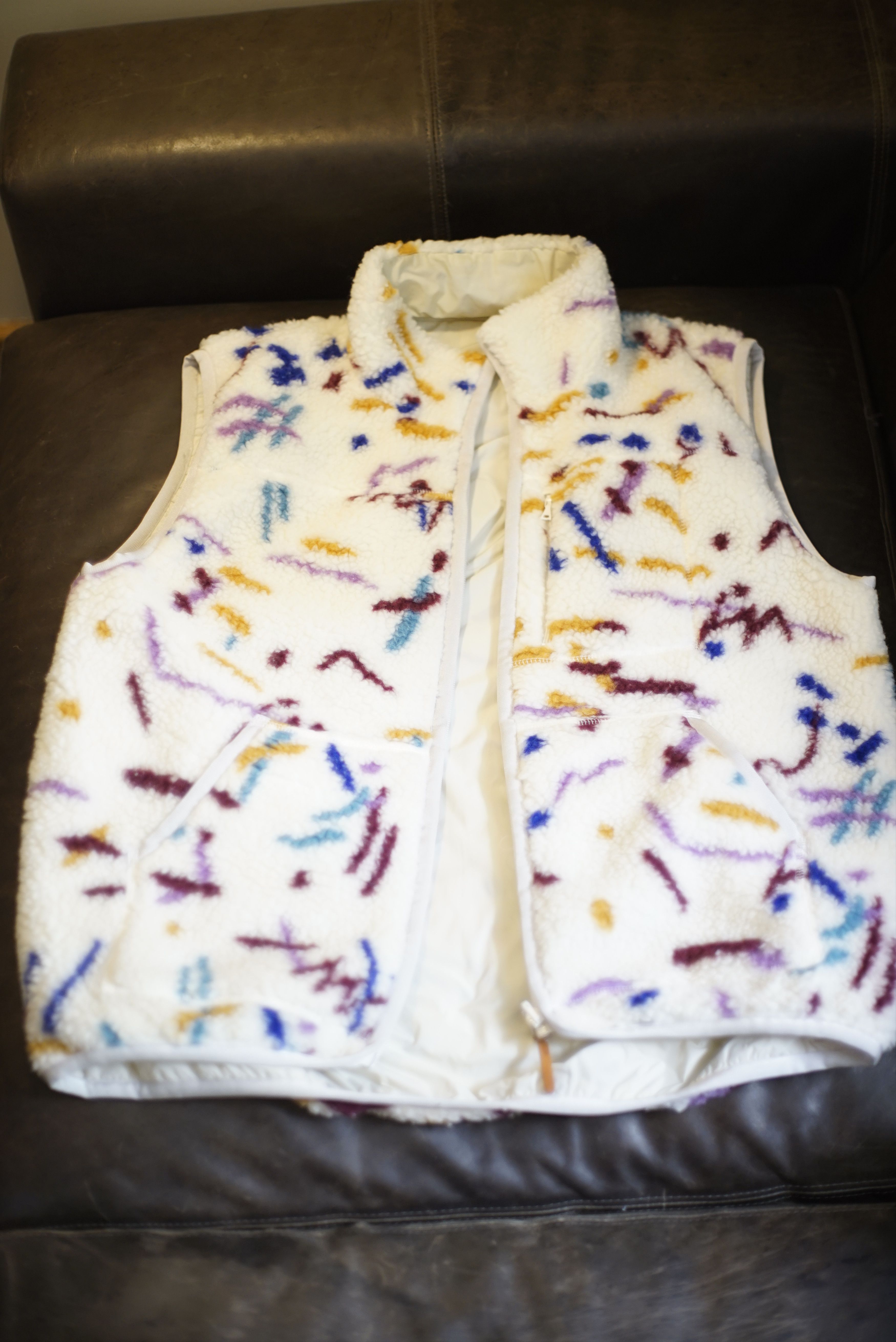 John Elliott JOHN ELLIOTT White Memphis Jacquard Multicolor Vest Size L Size US L / EU 52-54 / 3 - 2 Thumbnail