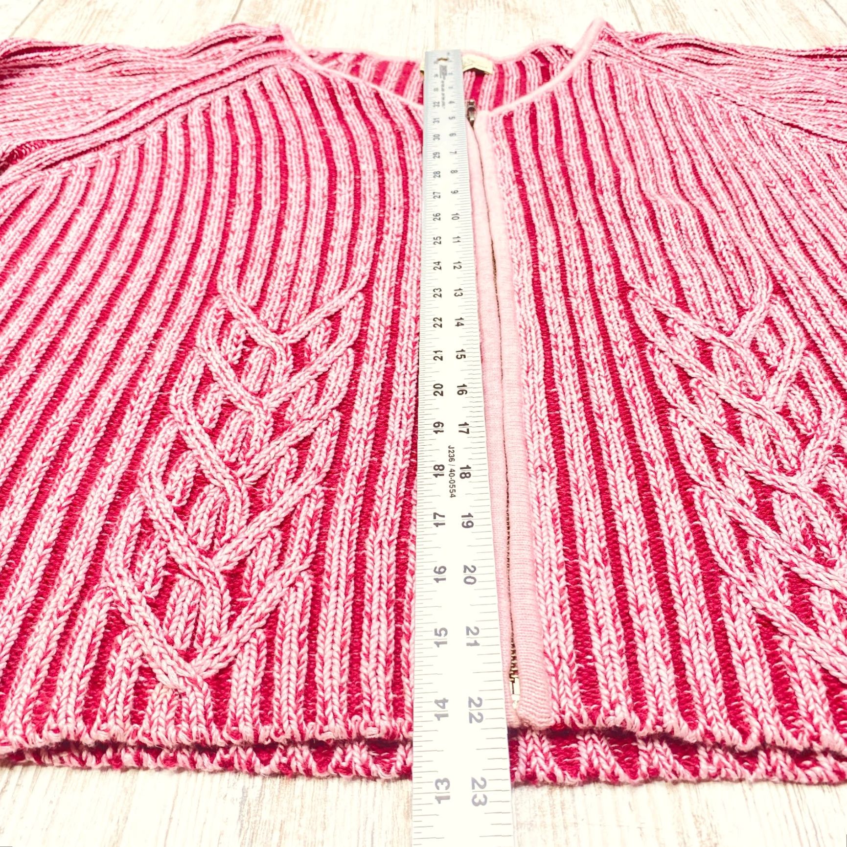 Vintage VINTAGE Cabela's Women’s Cardigan Sweater 2XL Full Zip Cable Knit Pink Hong Kong Size XXL / US 16-18 / IT 52-54 - 7 Thumbnail