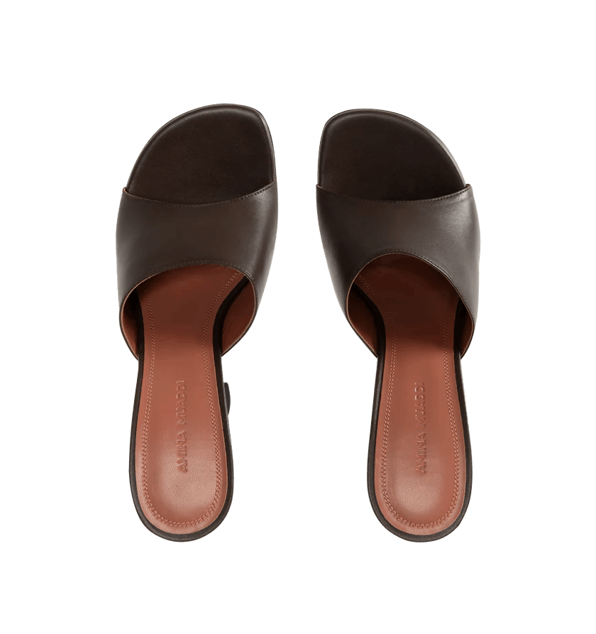 Amina Muaddi o1h1sh11225 Tylor Slipper 90 in Coffee/Dark Brown Size US 9.5 / IT 39.5 - 3 Thumbnail