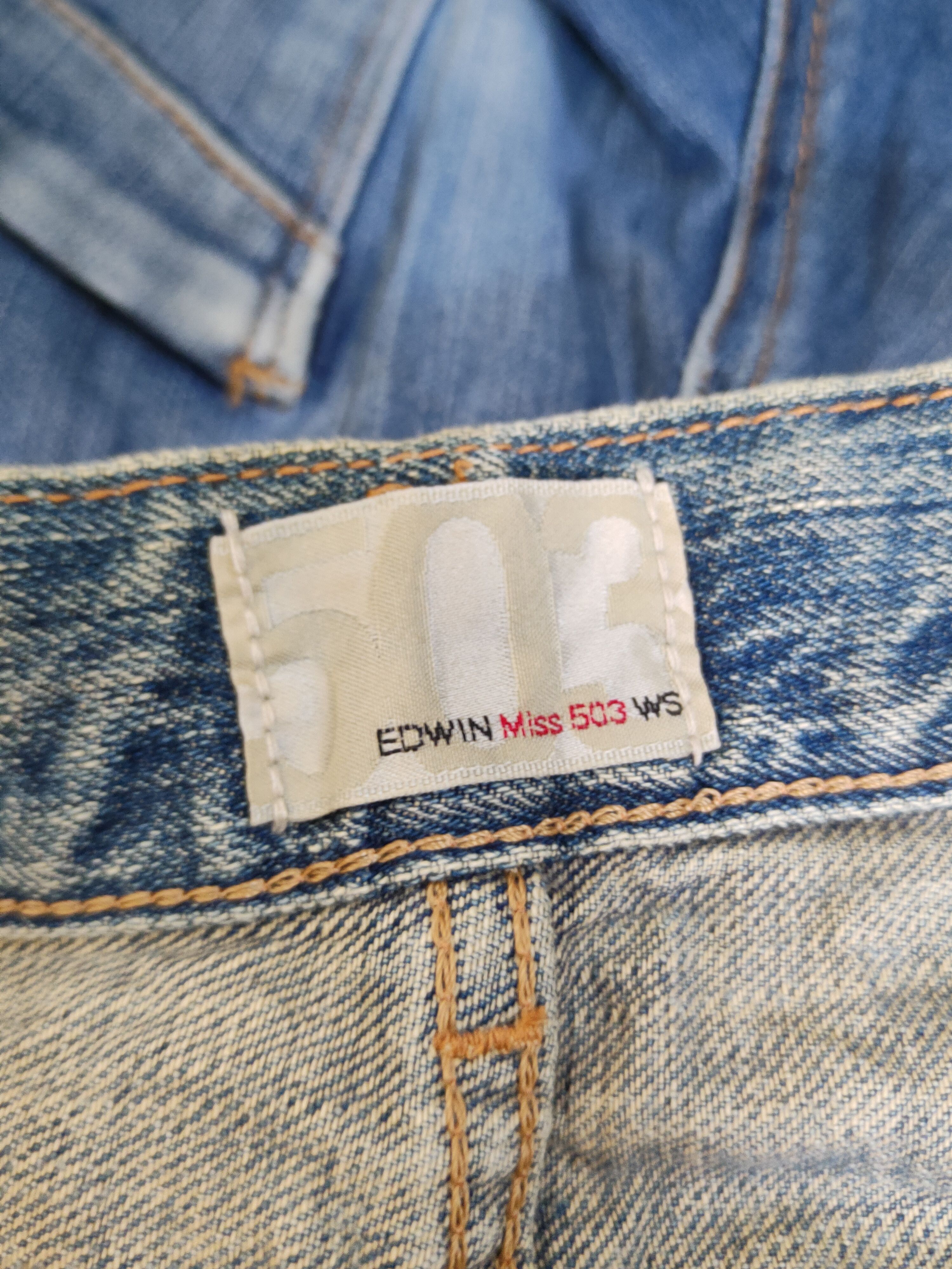 Edwin Edwin 503 Blue Distressed Ripped denim Jeans #W1969 Size 29" - 17 Thumbnail