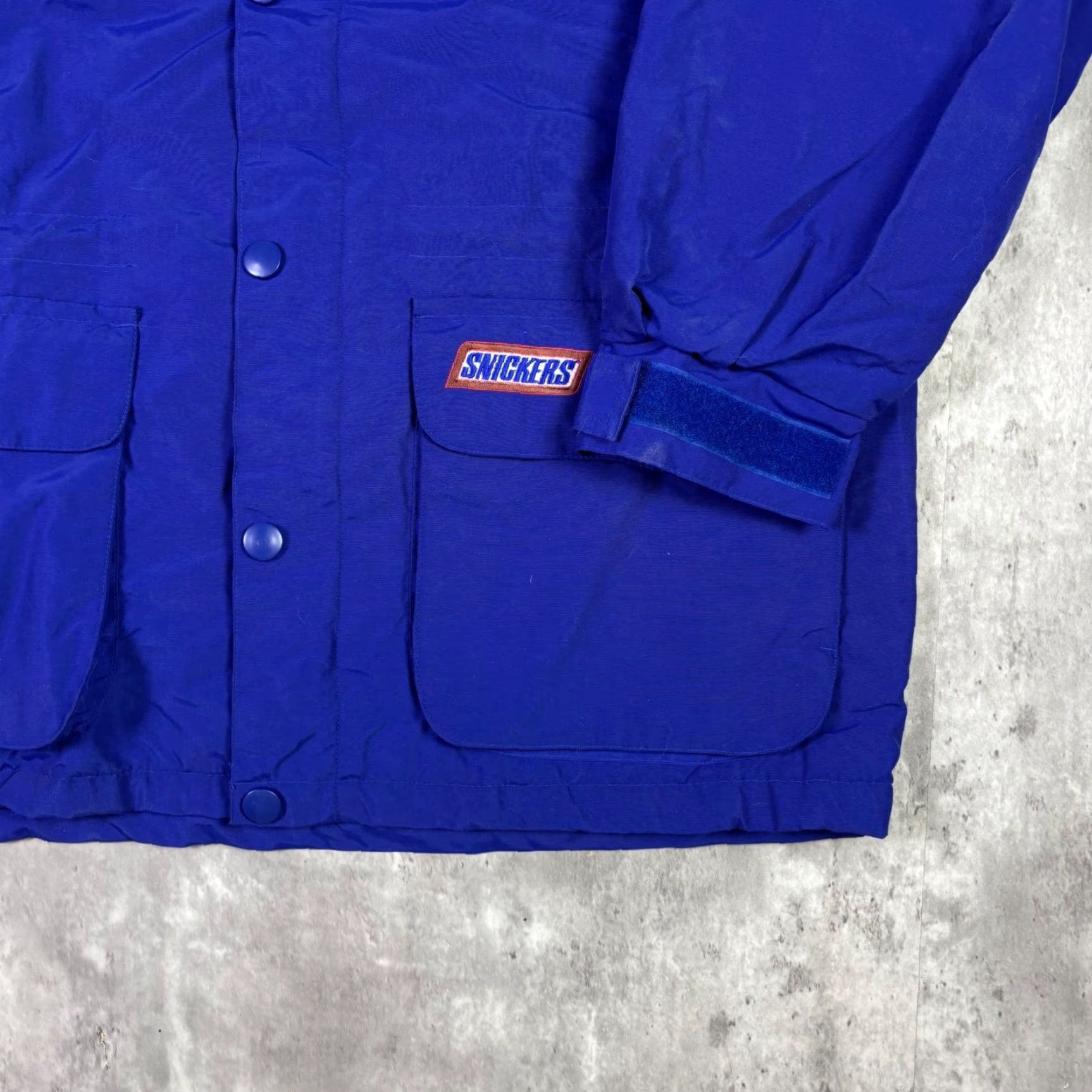 Vintage VINTAGE Snickers Candy Promo Jacket Mens M Blue Nylon Fleece Lined 90s Windbreaker Size US M / EU 48-50 / 2 - 6 Thumbnail