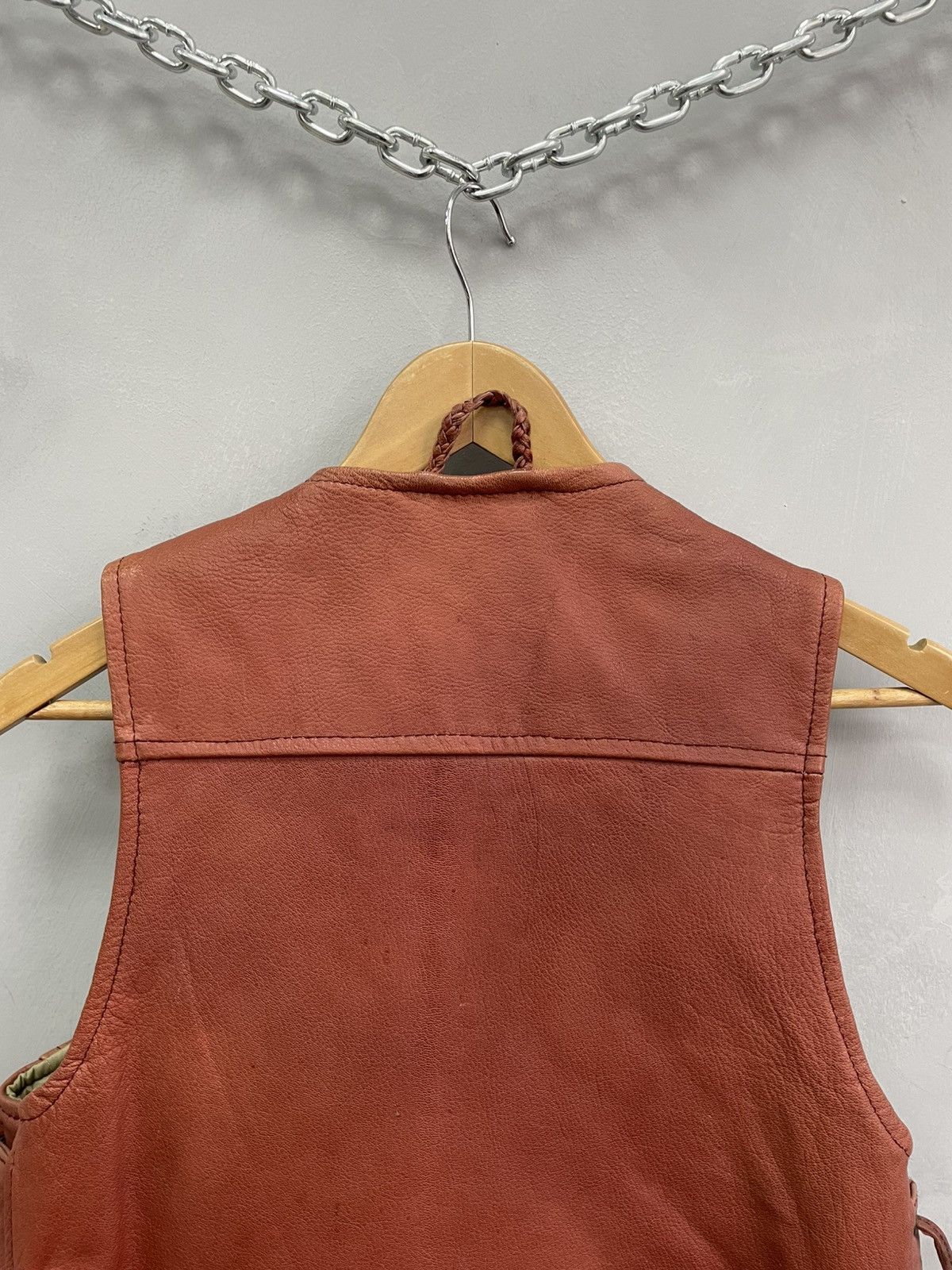 Vintage BIKER PUNK GRUND LEATHER WESTERN VEST JACKET Y2K Size US M / EU 48-50 / 2 - 10 Thumbnail