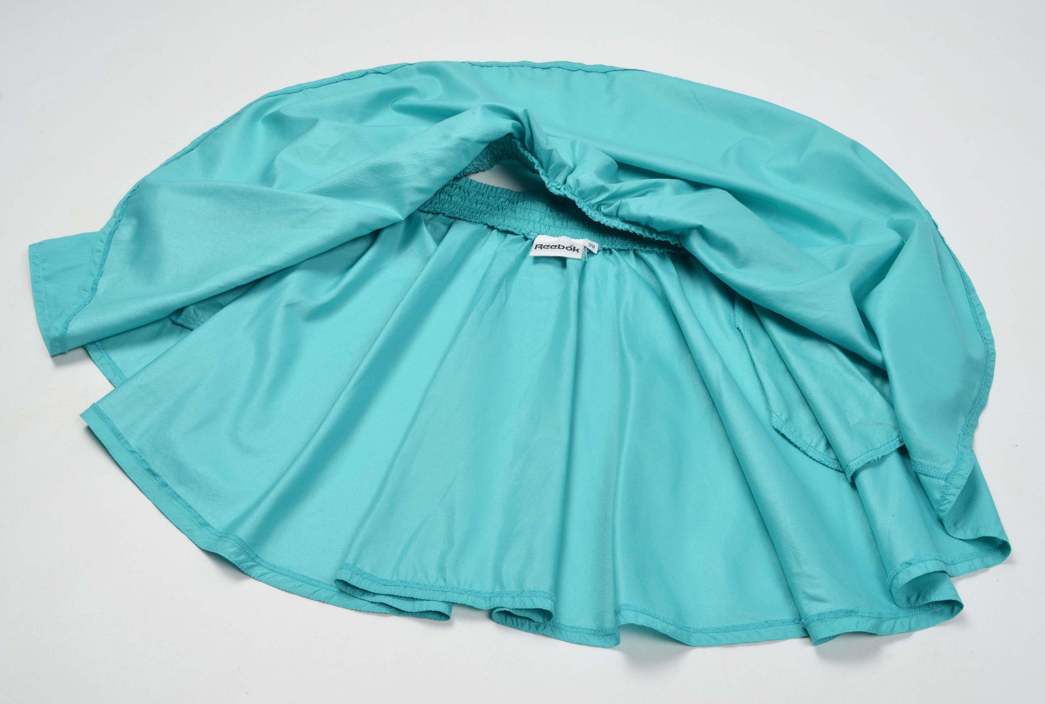 Reebok Vintage Reebok Y2K Flared Mini Turquoise Skirt Size 25" / US 0 / IT 36 - 8 Thumbnail