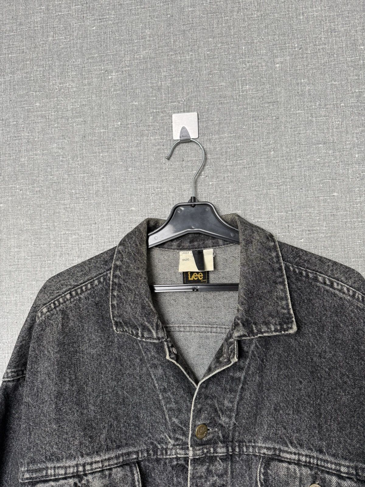 Lee Vintage 80s Lee Rider Graphite Denim Trucker Jacket Jean Size US L / EU 52-54 / 3 - 11 Thumbnail