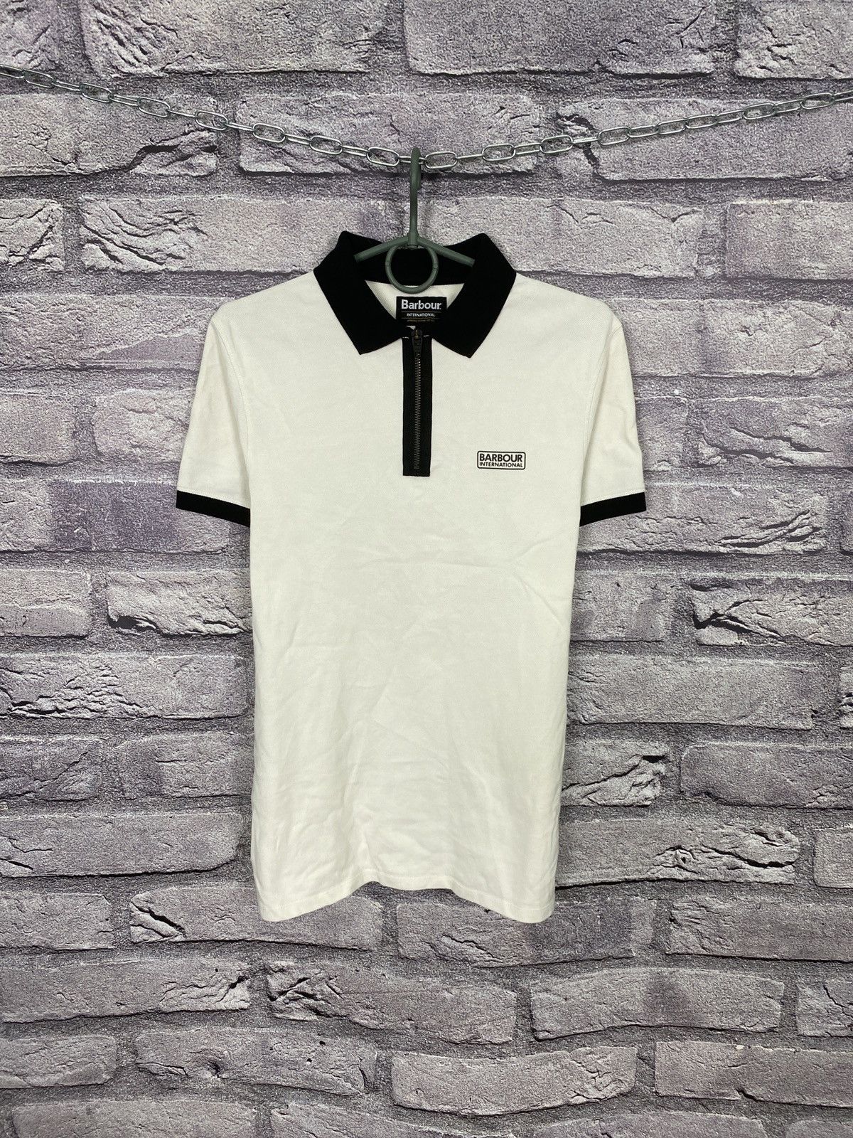 Barbour Vintage rare zip T-shirt polo Barbour y2k Size US S / EU 44-46 / 1 - 1 Thumbnail