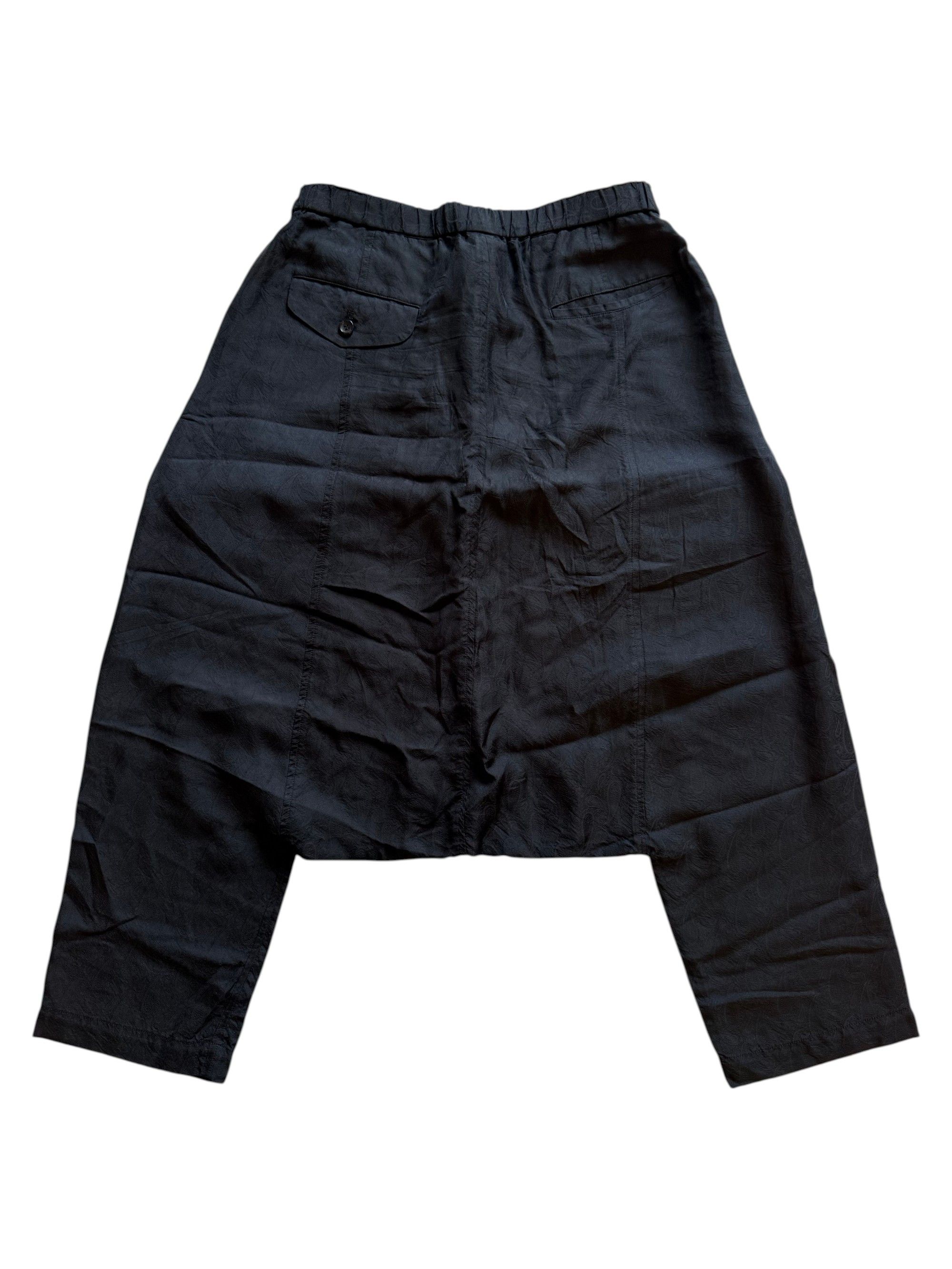 Comme des Garcons Black COMME DES GARÇONS BLACK Paisley Print Drop Crotch Pants Size US 32 / EU 48 - 2 Thumbnail
