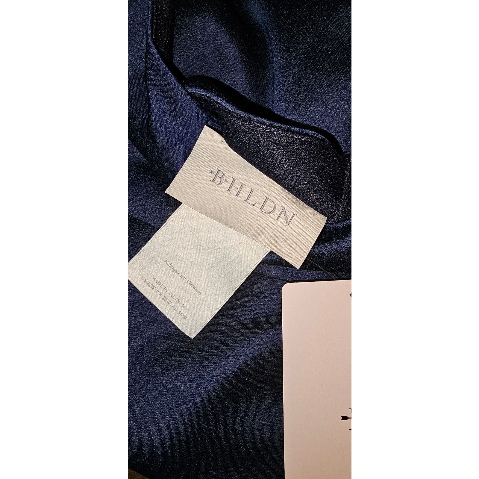 Anthropologie NWT BHLDN Dylan One-Shoulder Satin Side-Slit Gown $248 22W Size 3XL / US 20-22 - 7 Thumbnail