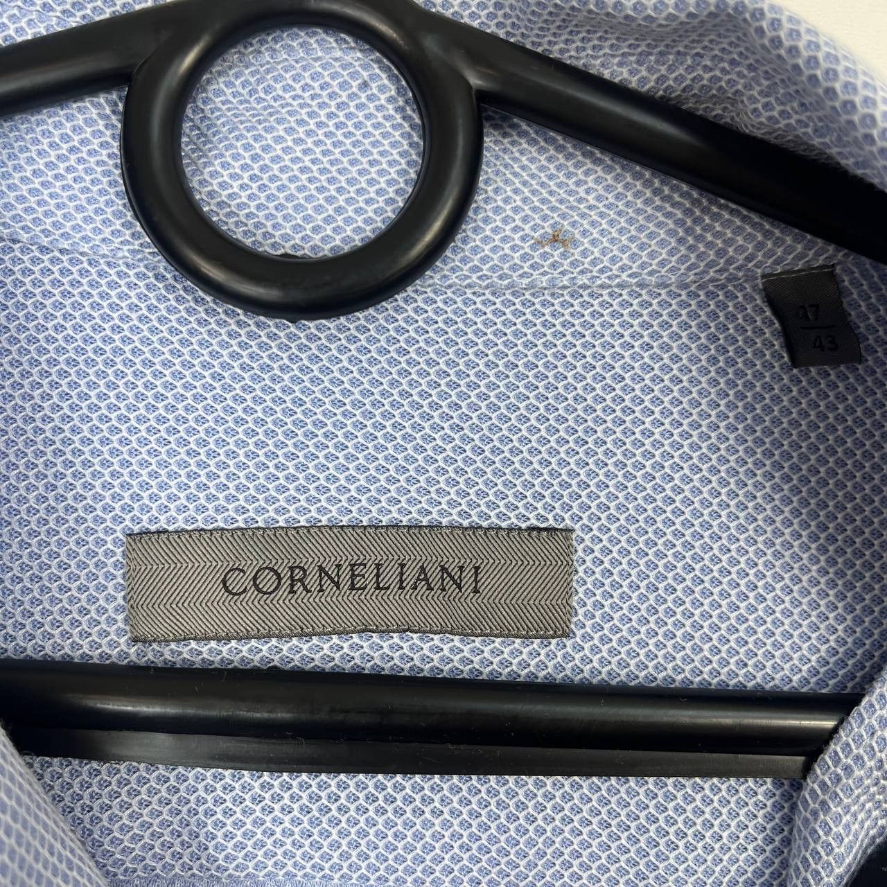 Corneliani Corneliani Button Up Dress Shirt Blue Pattern Luxury XL Size US XL / EU 56 / 4 - 2 Thumbnail