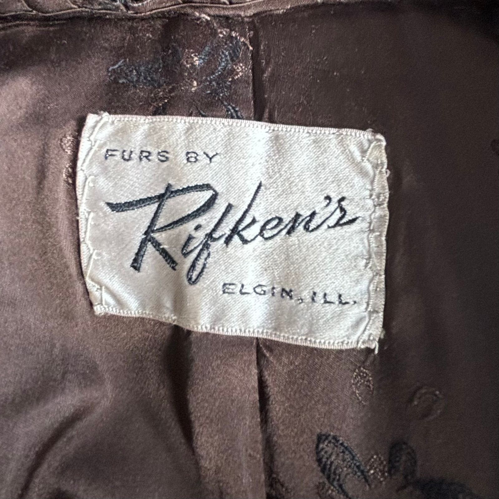 Vintage Vintage 50s Rifkens Dark Brown Mink Fur Coat Satin Lined MCM Size M / US 6-8 / IT 42-44 - 10 Thumbnail